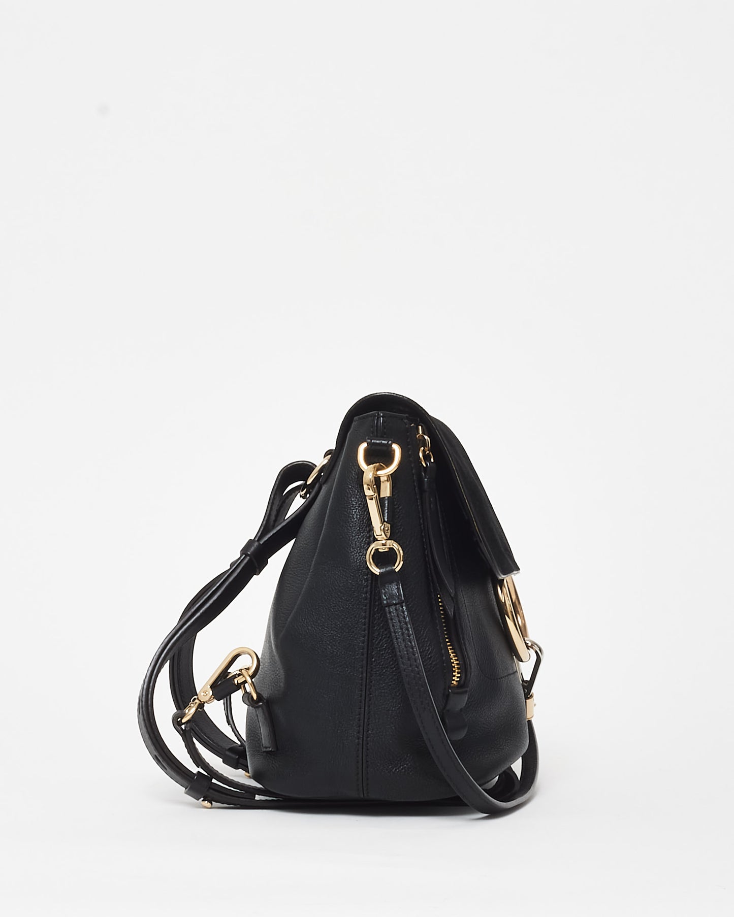 Chloé Black Suede & Calfskin Small Faye Backpack