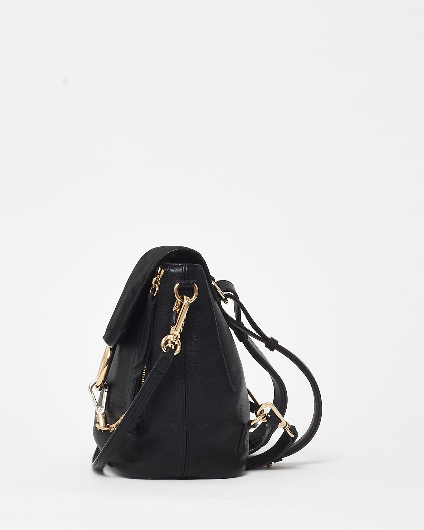 Chloé Black Suede & Calfskin Small Faye Backpack