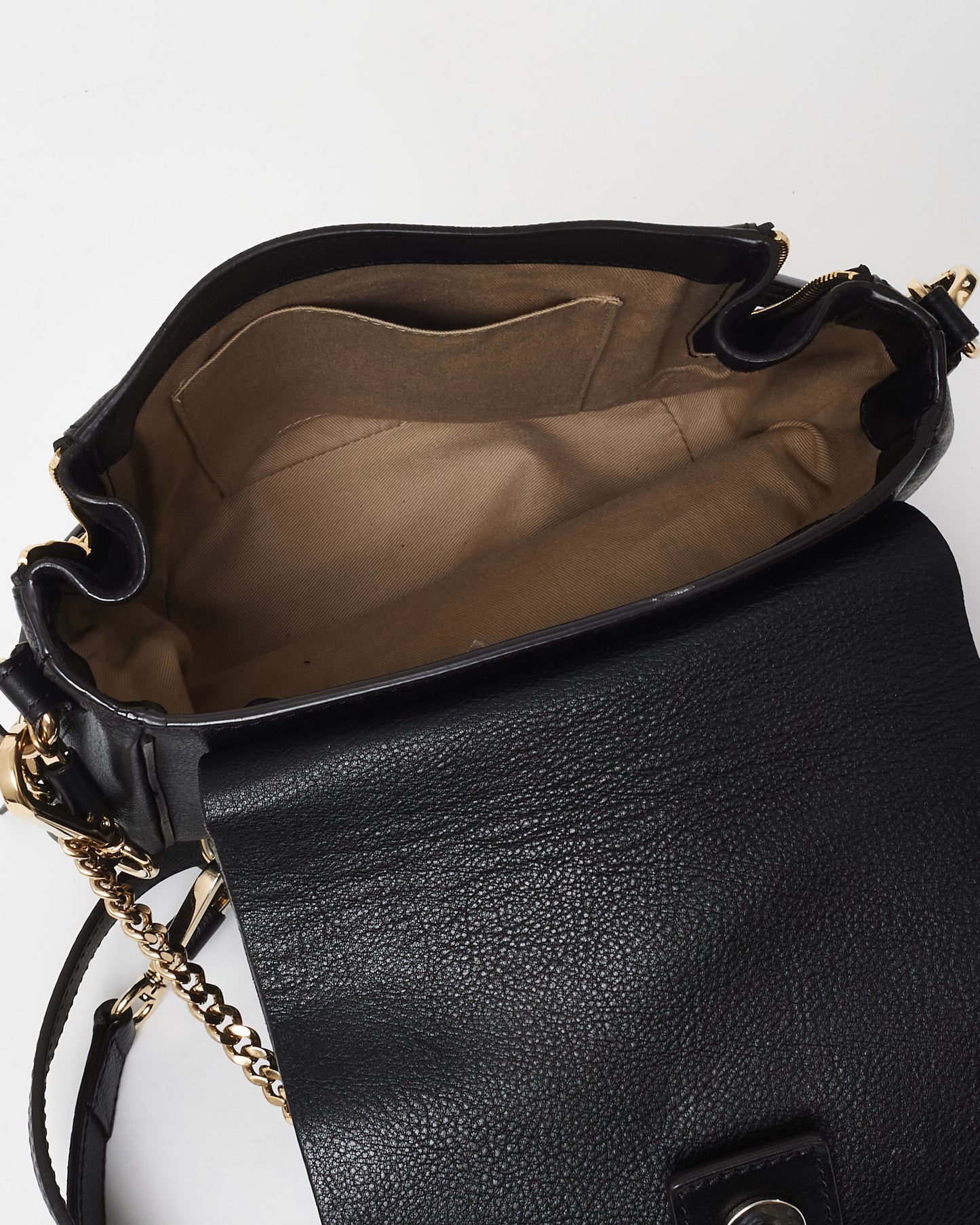 Chloé Black Suede & Calfskin Small Faye Backpack