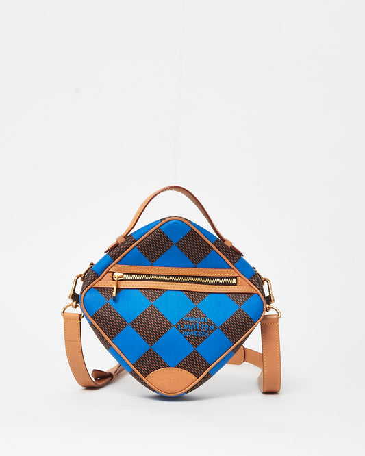 Louis Vuitton Blue & Coated Canvas Chess Messenger Crossbody Bag - Défilé Homme P/É24