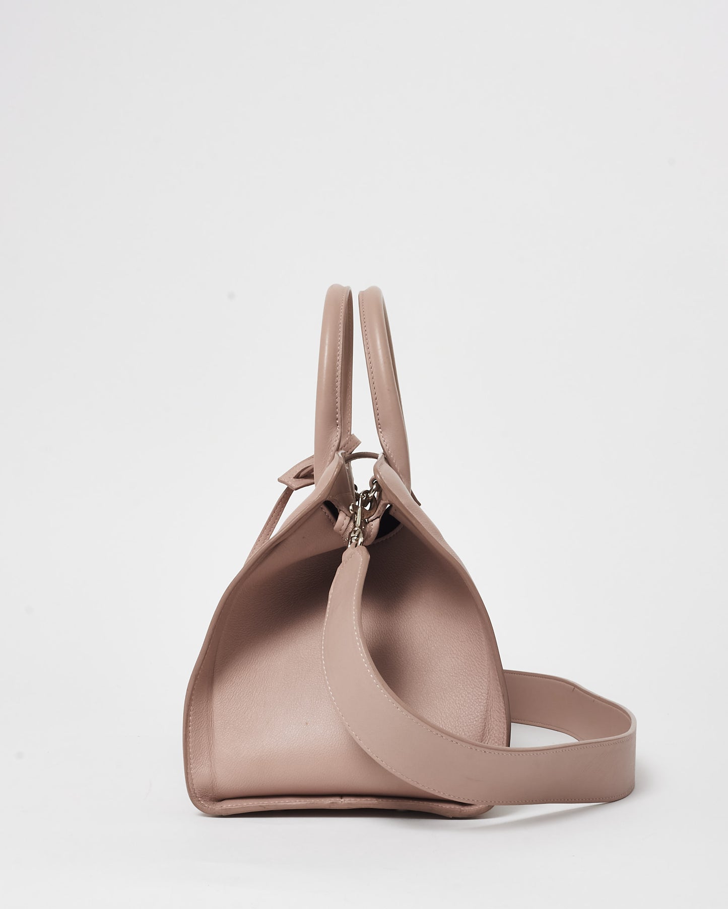 Saint Laurent Dusty Pink Leather Downtown Cabas Bag