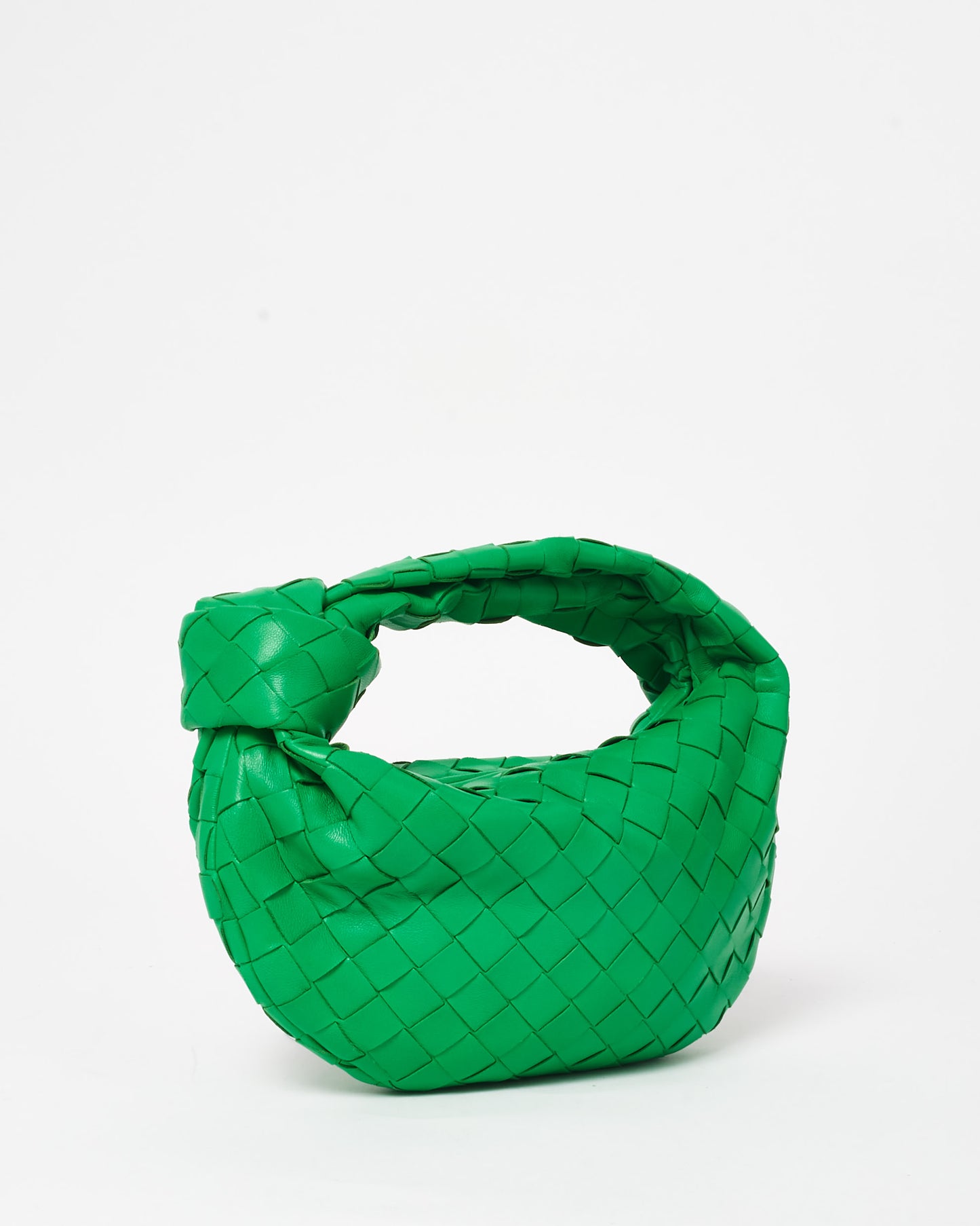 Bottega Veneta Parakeet Green Intrecciato Leather Mini Jodie Bag