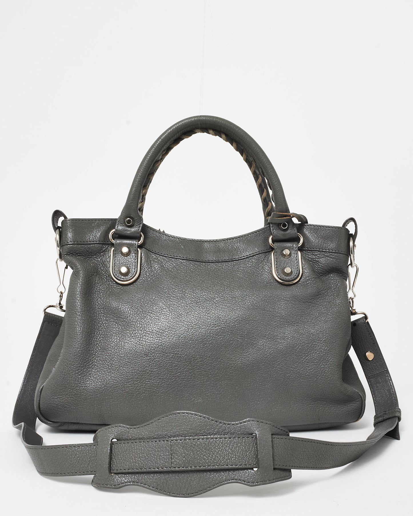 Balenciaga Grey Leather City Edge Top Handle Bag