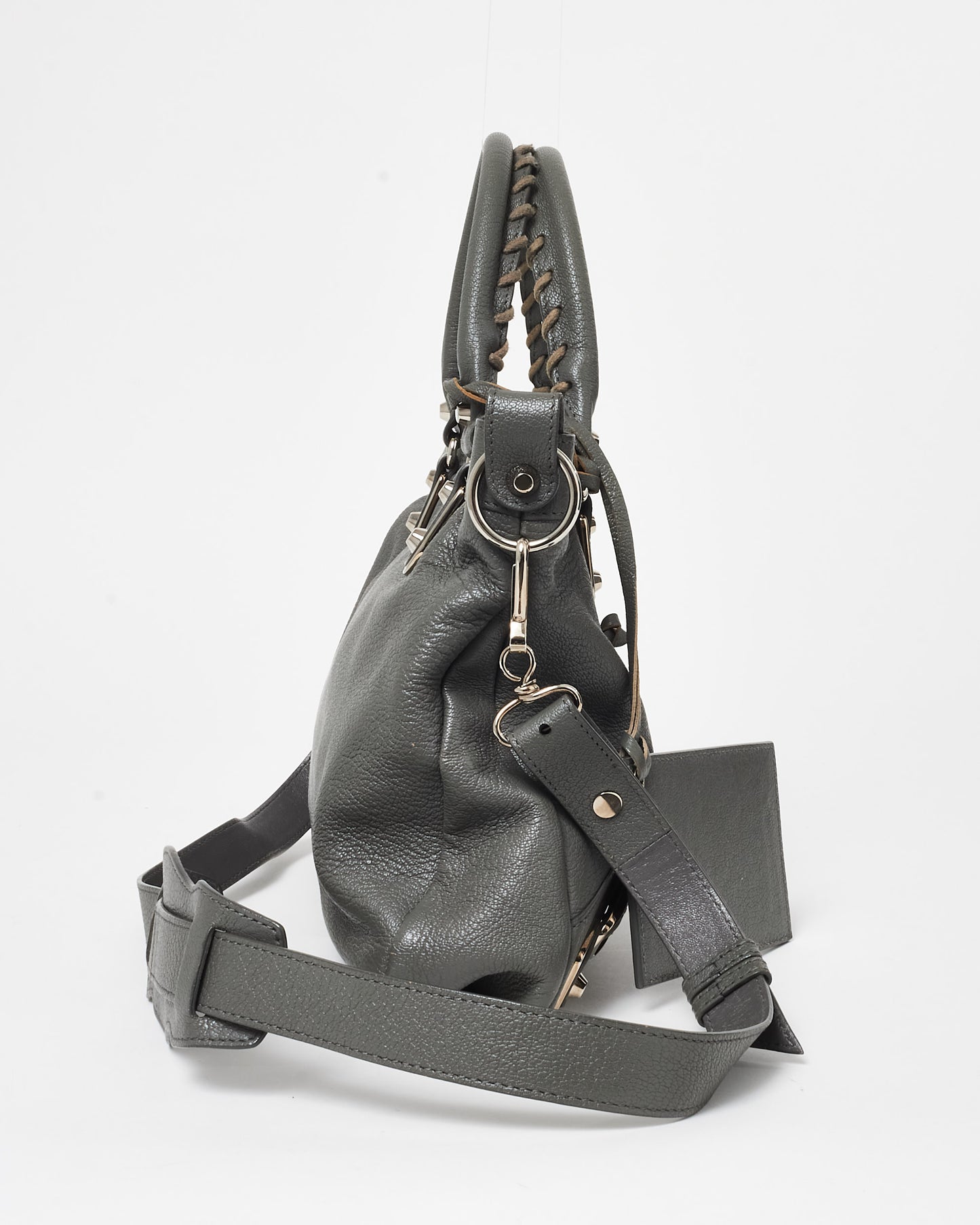 Balenciaga Grey Leather City Edge Top Handle Bag