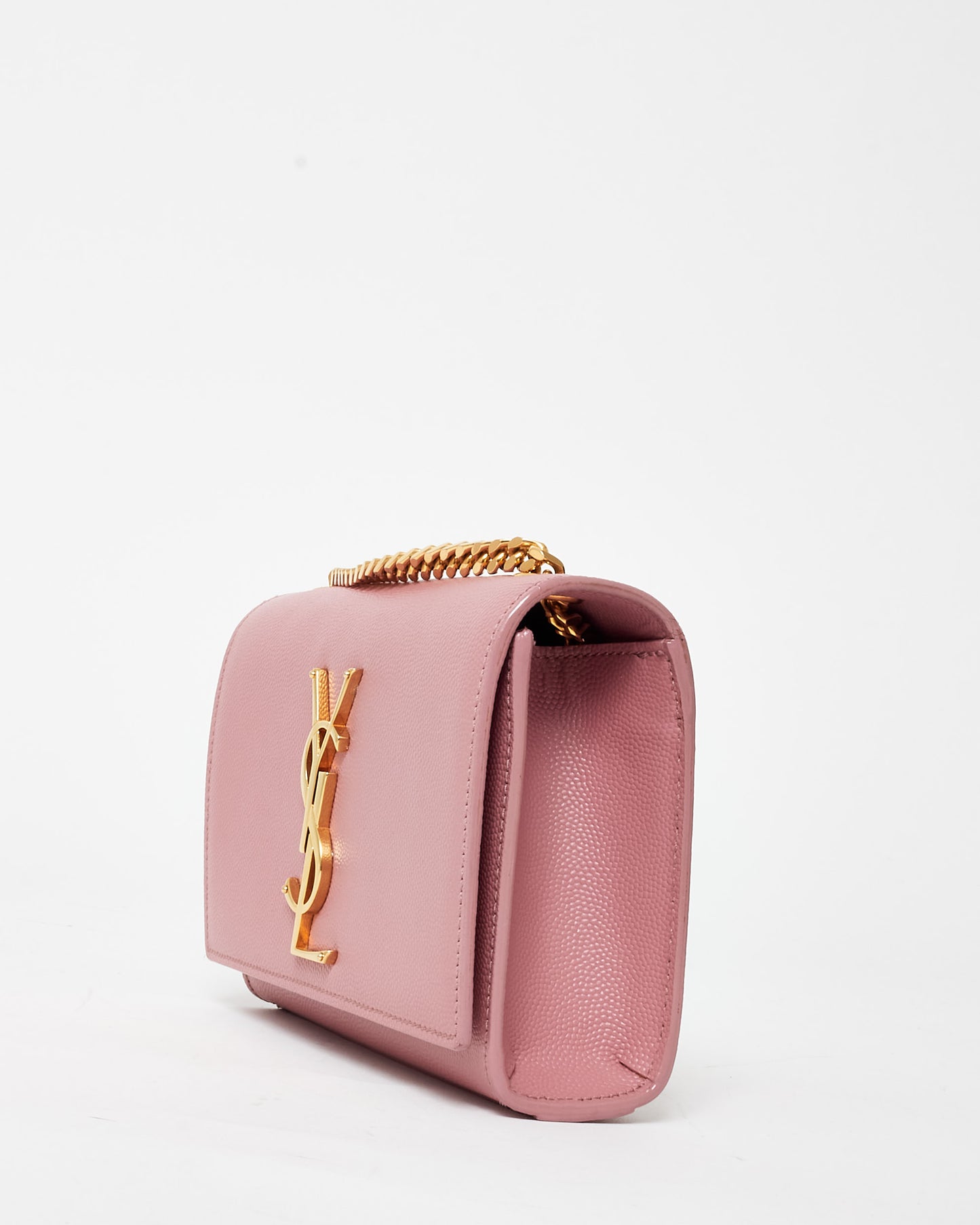 Saint Laurent Pink Grained Leather Kate Chain Bag