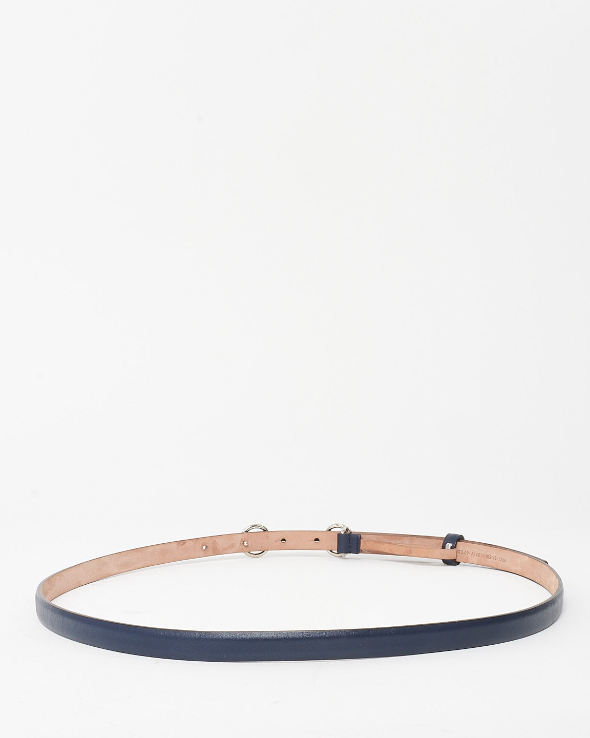 Gucci Navy Blue Leather Vintage Horsebit Belt - 105/42