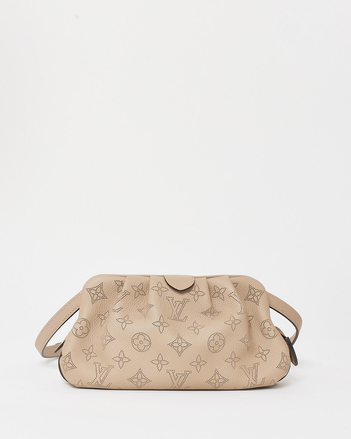 Louis Vuitton Taupe Mahina Leather Mini Scalia Pouch