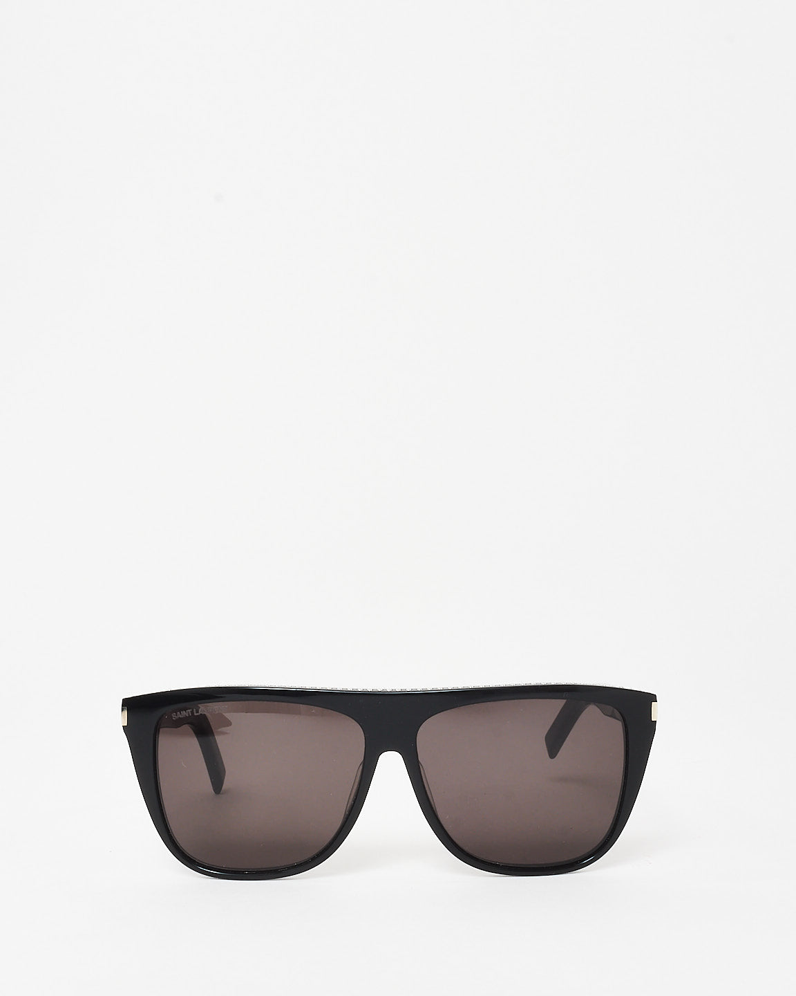 Saint Laurent Black Flap Top Studded SL1 Sunglasses