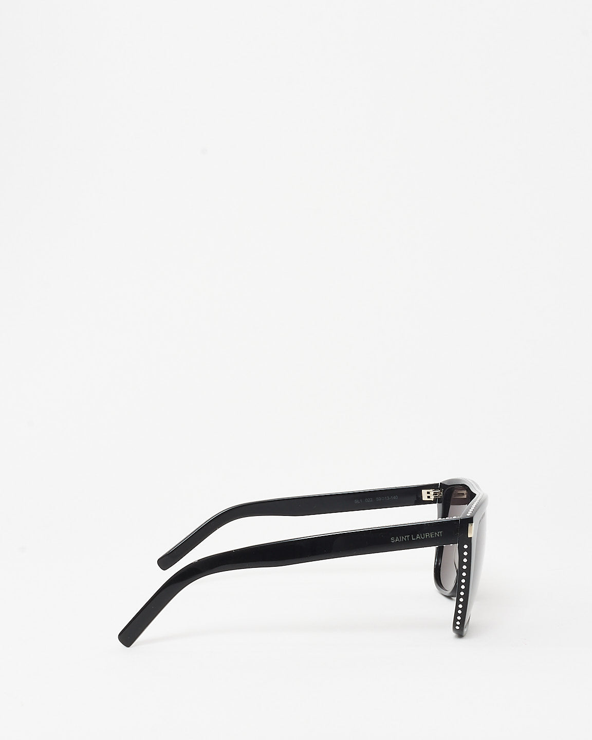 Saint Laurent Black Flap Top Studded SL1 Sunglasses