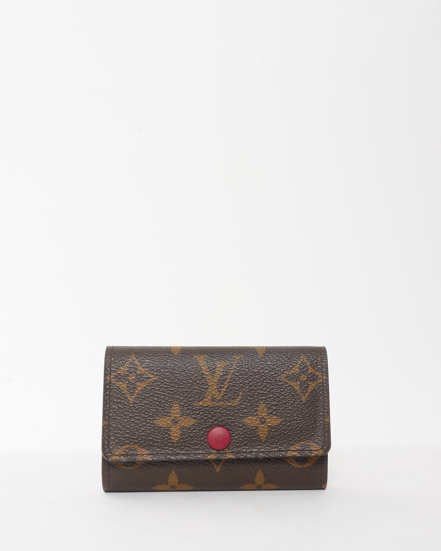 Louis Vuitton Monogram Coated Canvas & Fuchsia 6 Key Holder