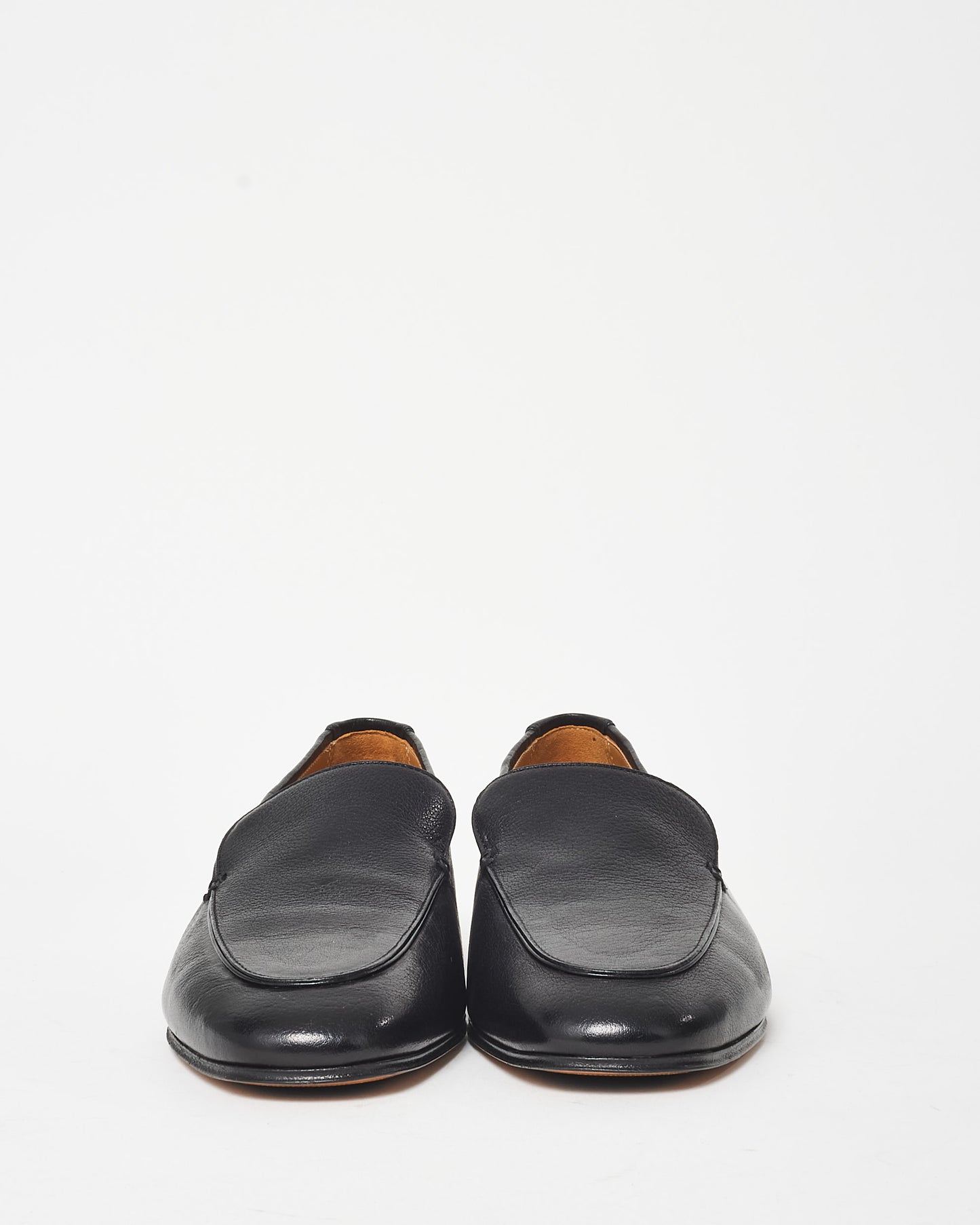 The Row Black Leather Adam Loafers - 38.5