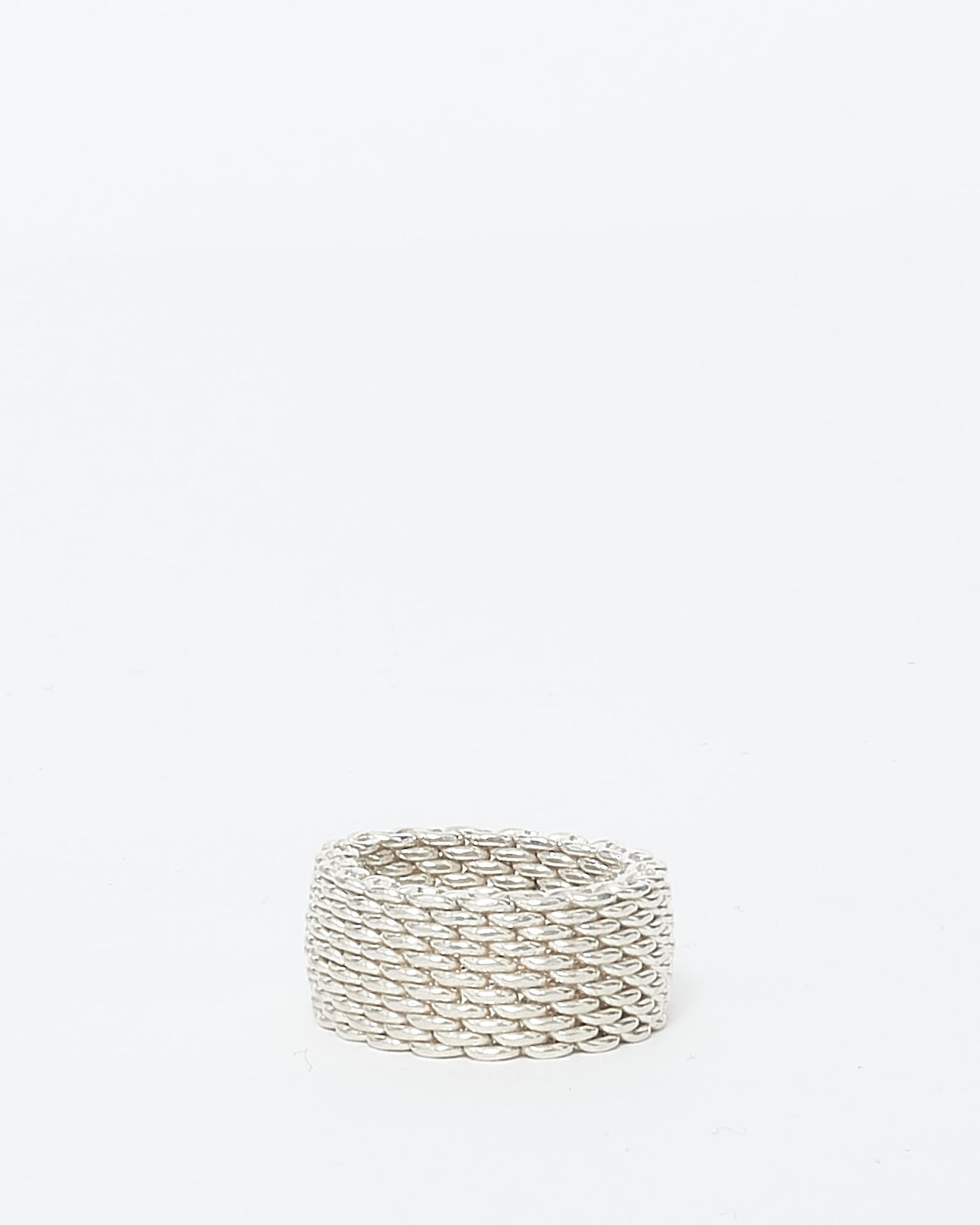 Tiffany & Co. Sterling Silver Mesh Ring - 5