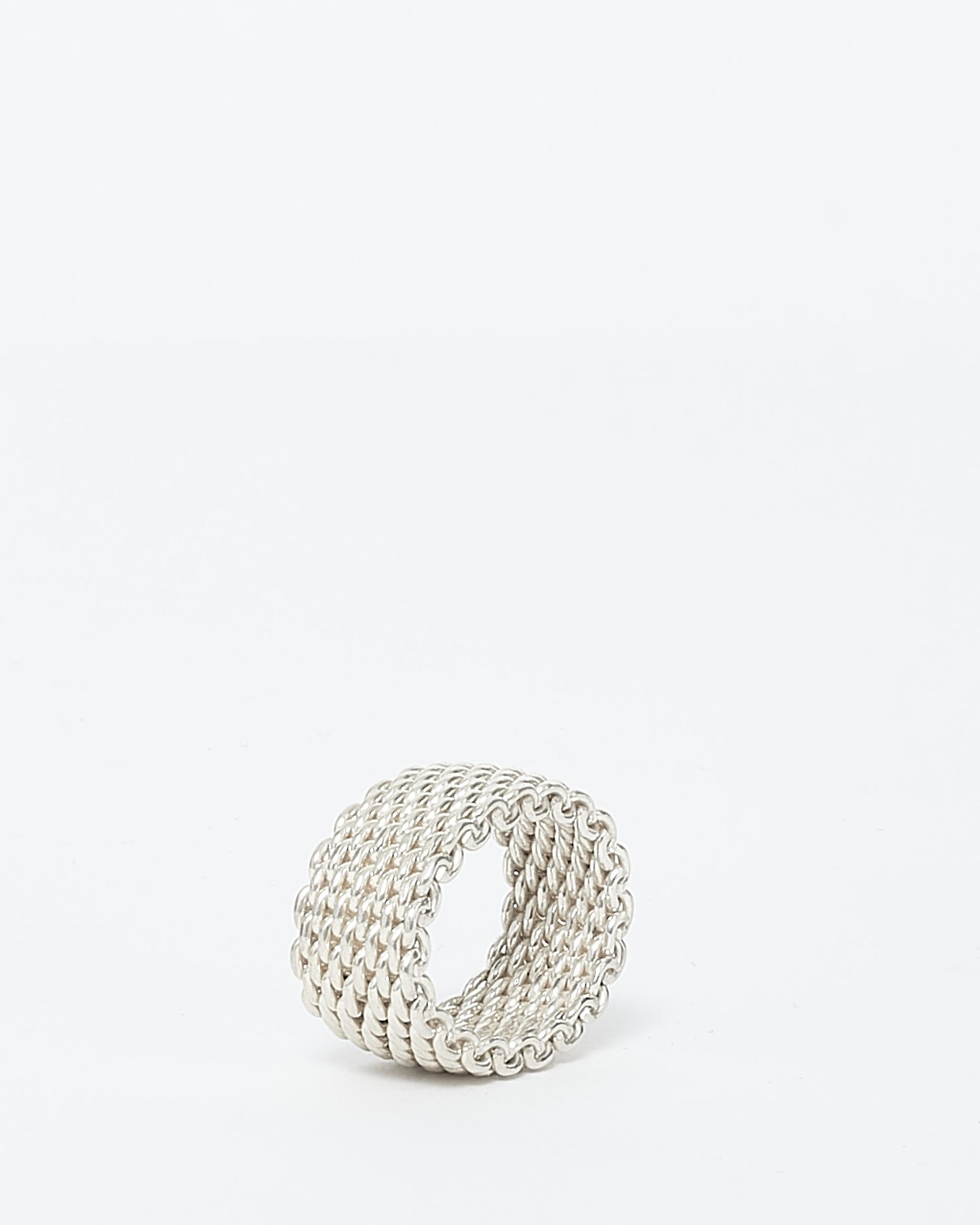 Tiffany & Co. Sterling Silver Mesh Ring - 5