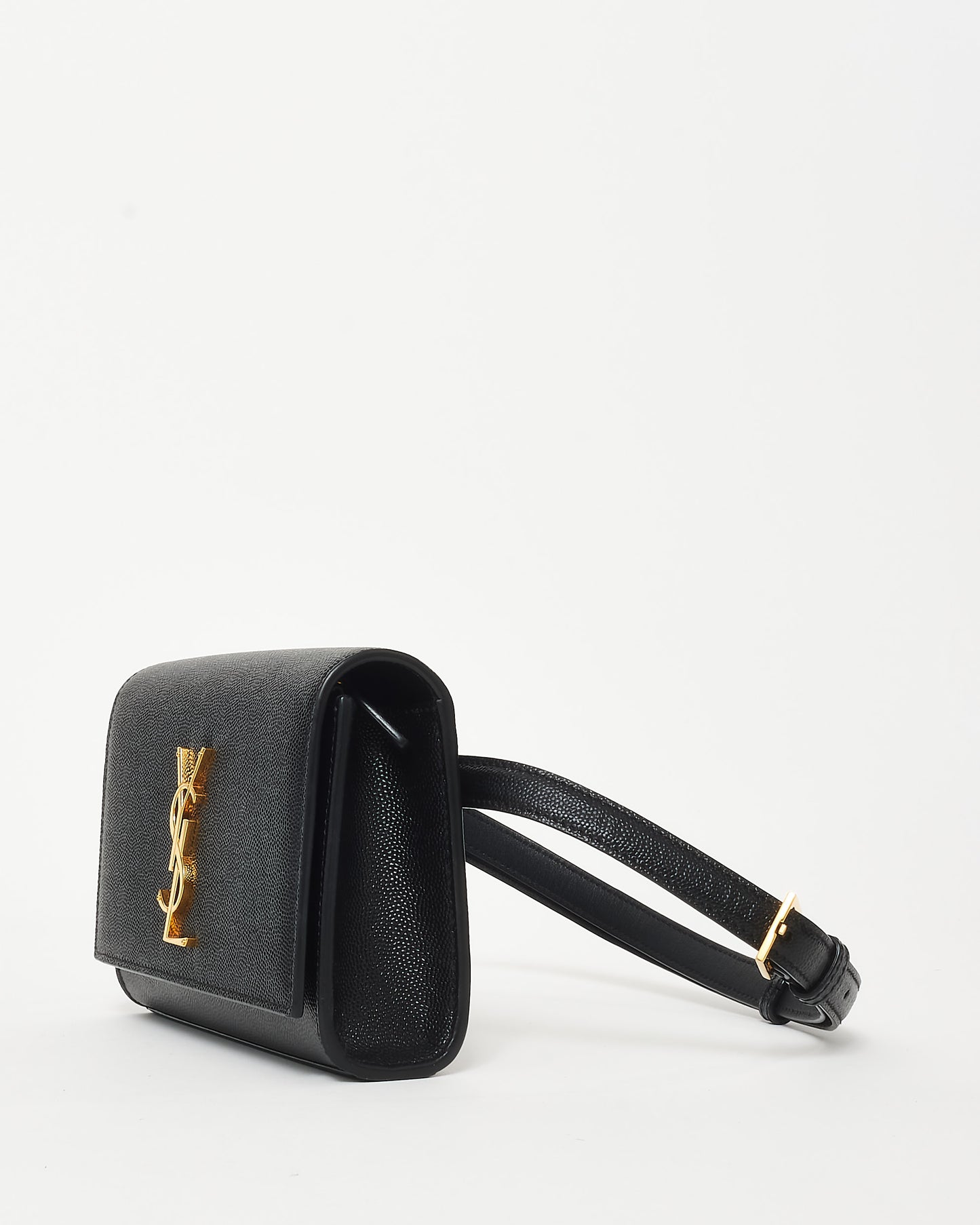 Saint Laurent Black Leather Small Kate Belt Bag GHW