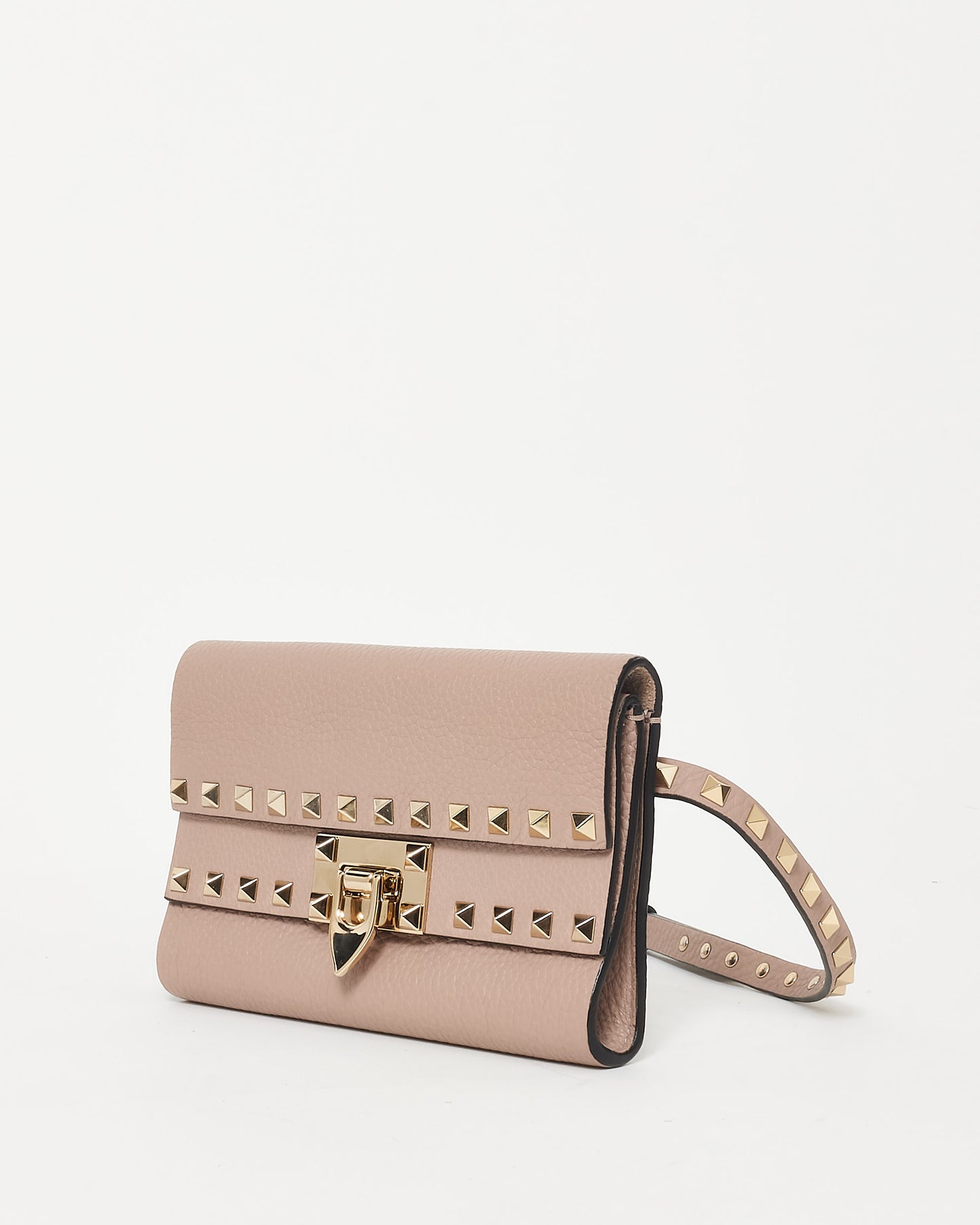 Valentino Blush Leather Rockstud Belt Bag