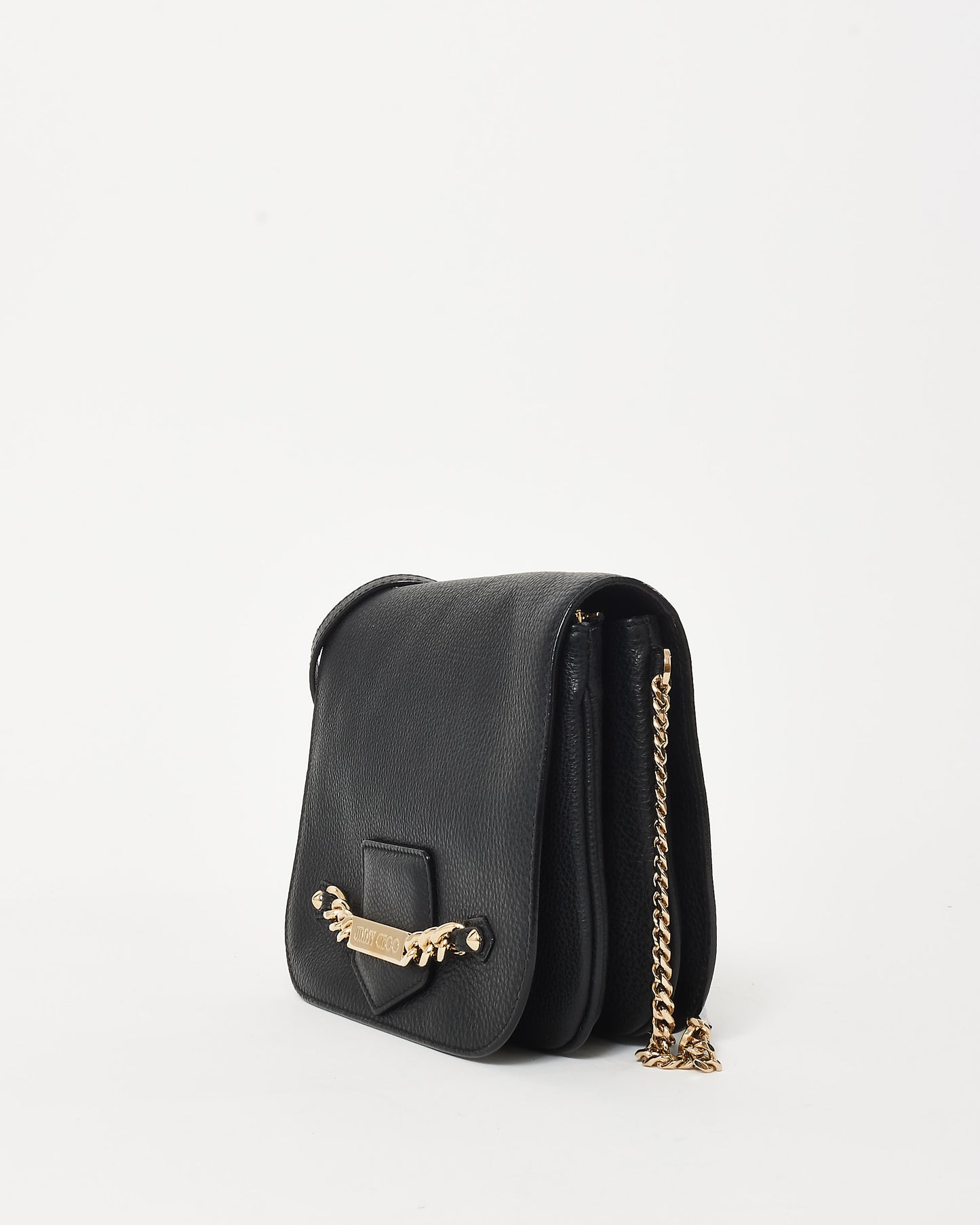 Jimmy Choo Black Leather Shadow Crossbody Bag