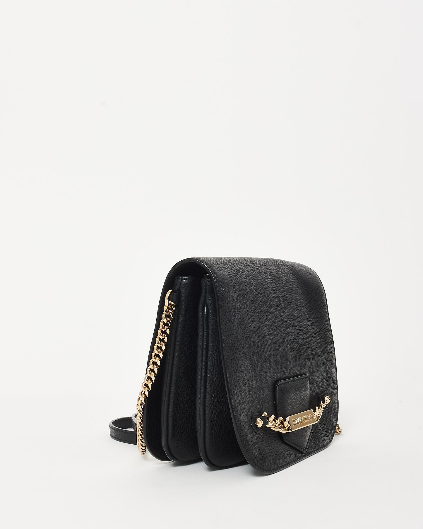 Jimmy Choo Black Leather Shadow Crossbody Bag