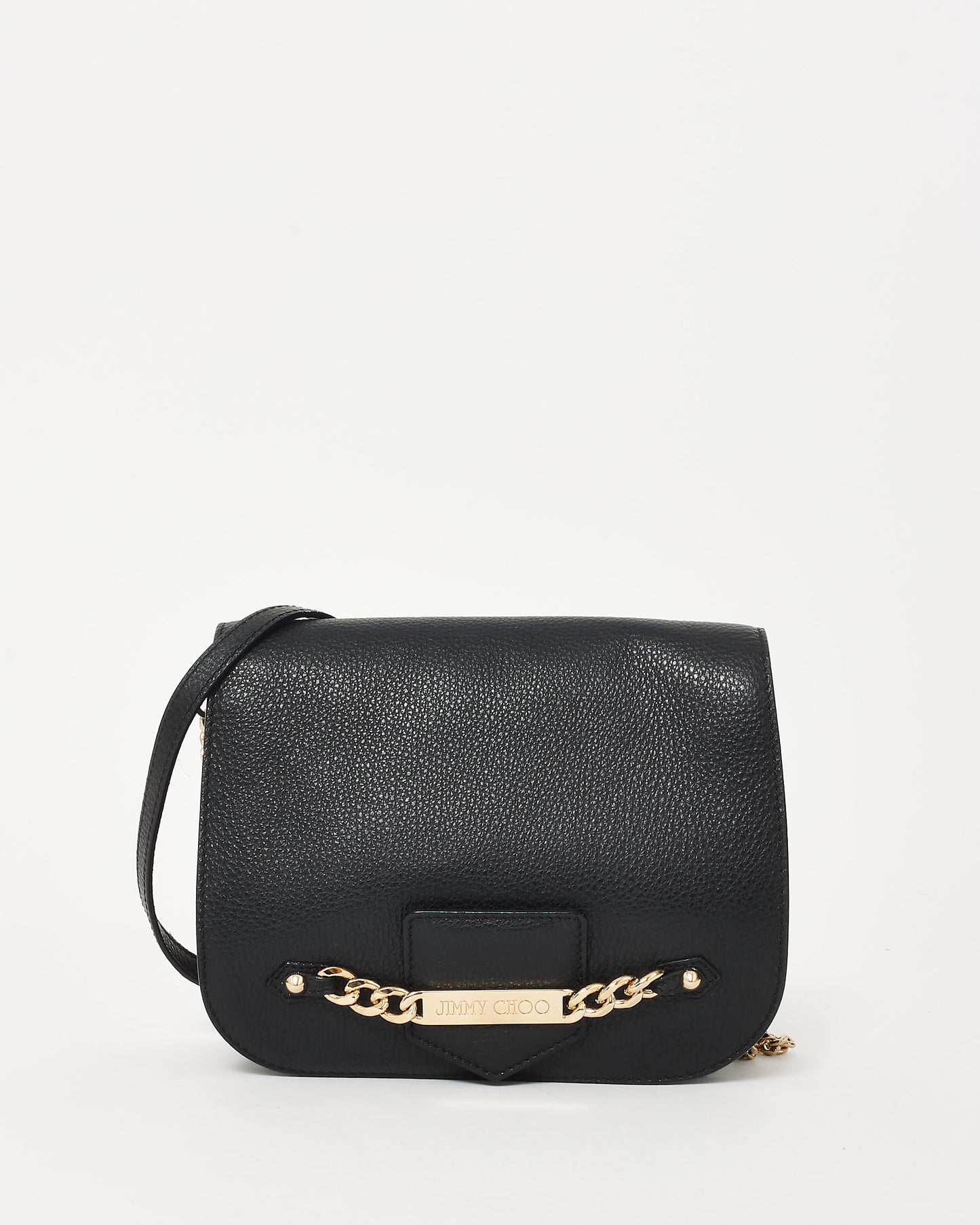 Jimmy Choo Black Leather Shadow Crossbody Bag