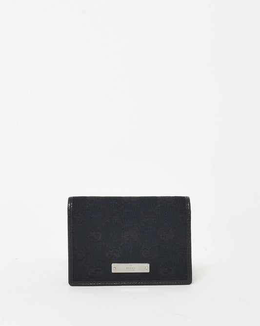 Gucci Black Monogram Canvas Bi Fold Small Wallet