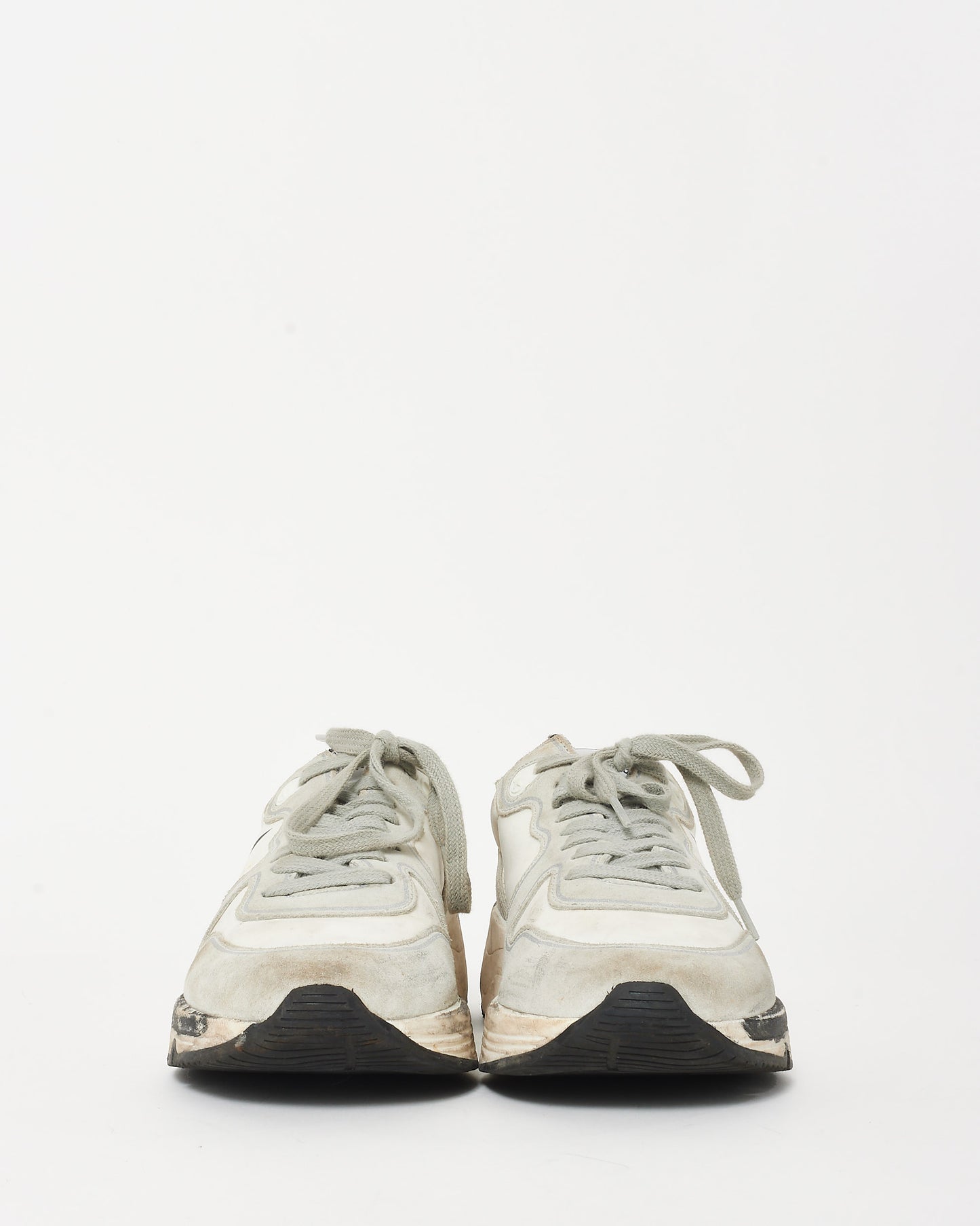 Golden Goose Black Grey & Yellow Running Sneakers - 37