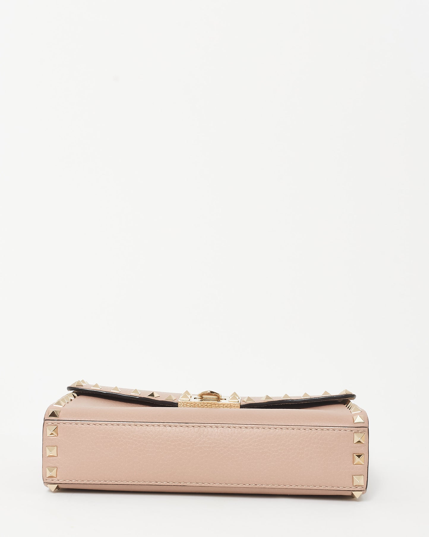 Valentino Blush Leather Flap Lock Rockstud Crossbody Bag