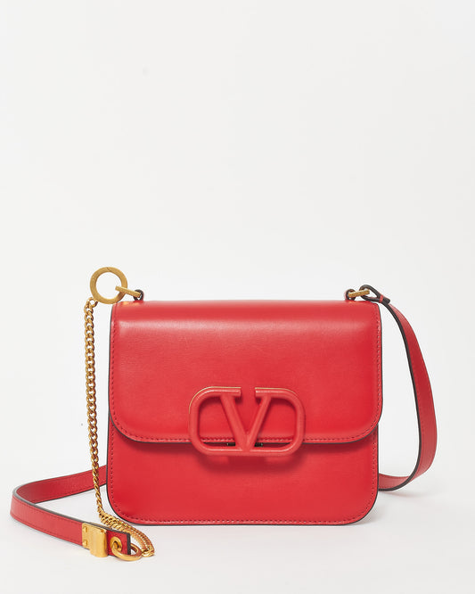 Valentino Red Leather VSling Micro Crossbody Bag