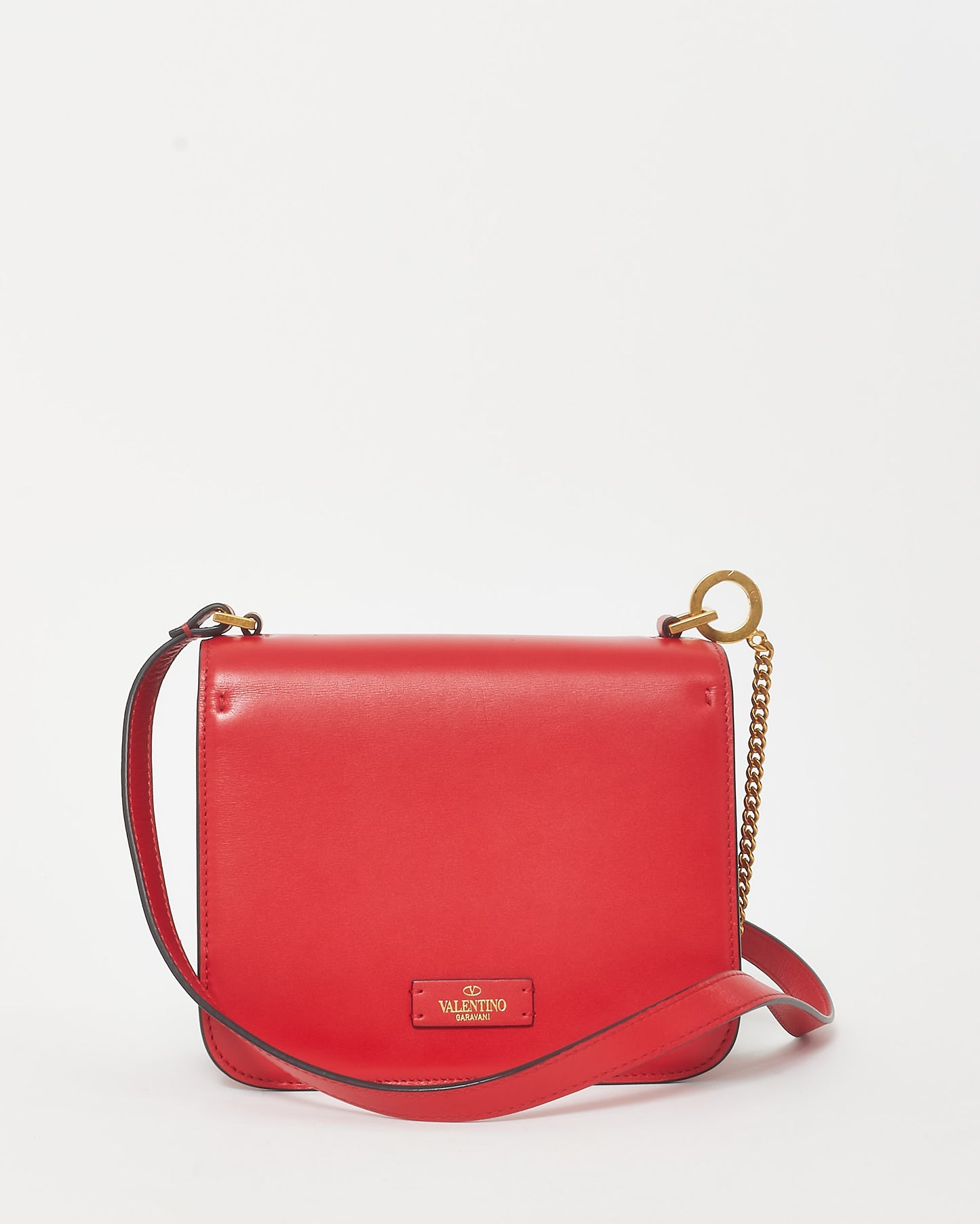 Valentino Red Leather VSling Micro Crossbody Bag