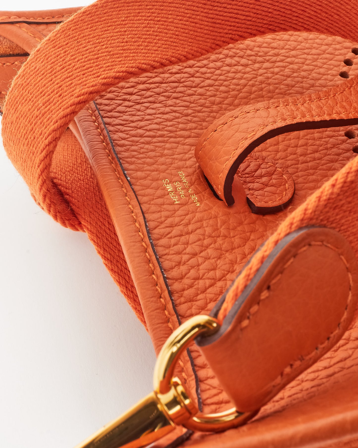 Hermès Orange Leather TPM Evelyne 16