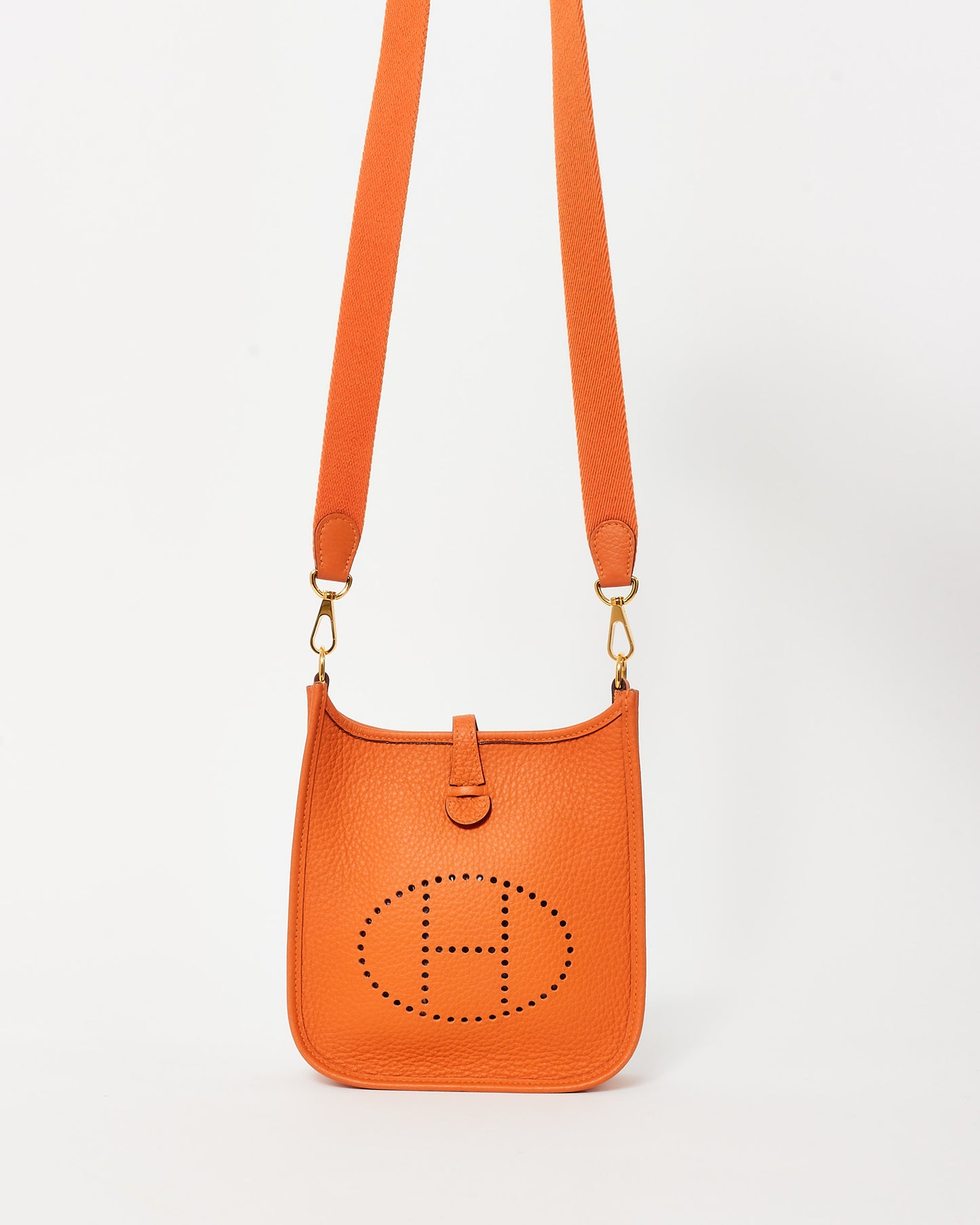 Hermès Orange Leather TPM Evelyne 16