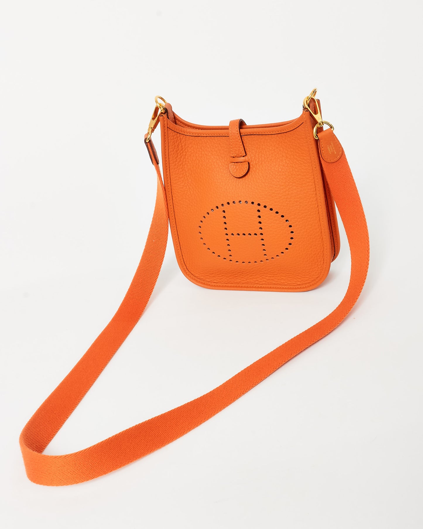 Hermès Orange Leather TPM Evelyne 16