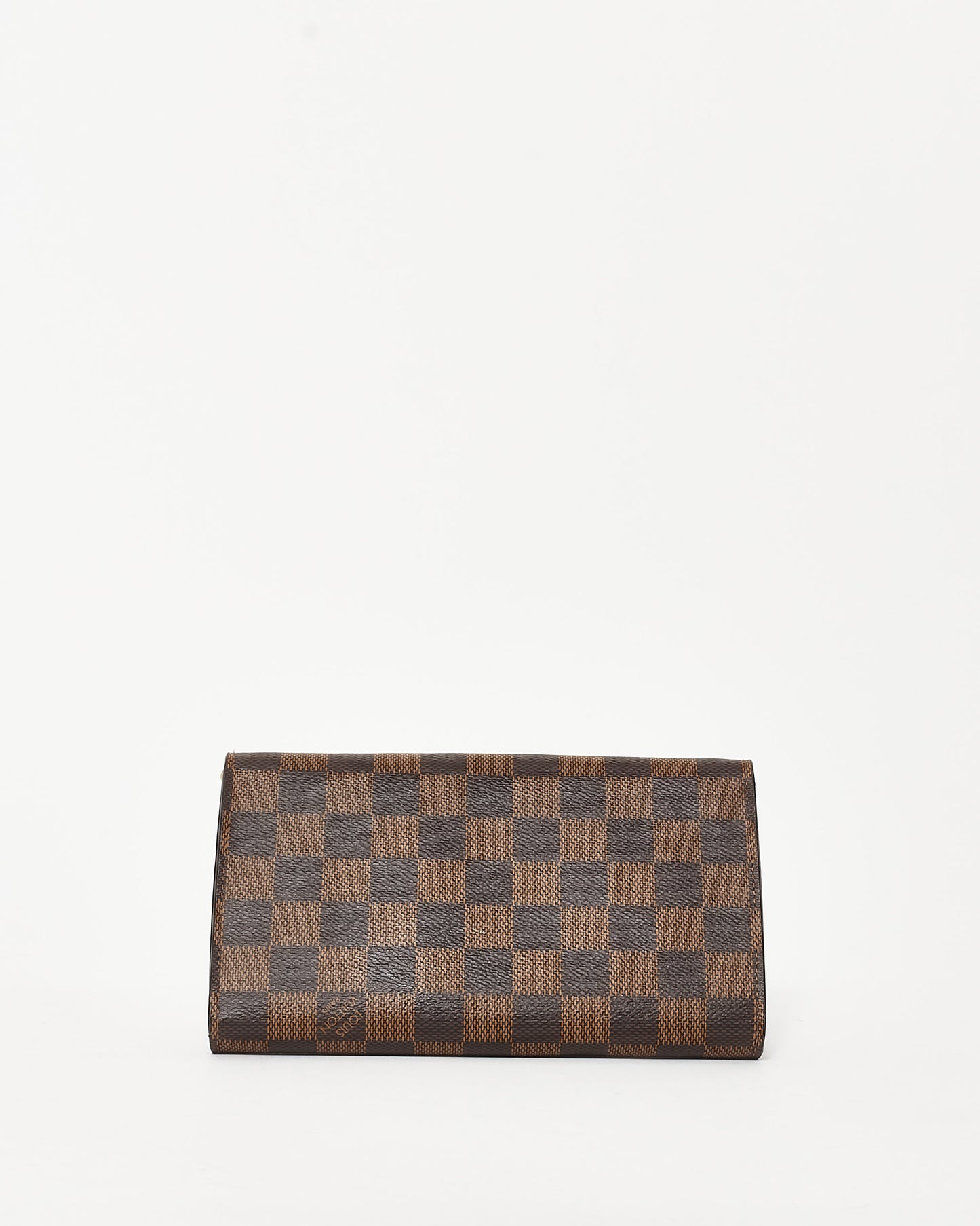 Louis Vuitton Damier Ebene Coated Canvas Croisette Wallet On Chain