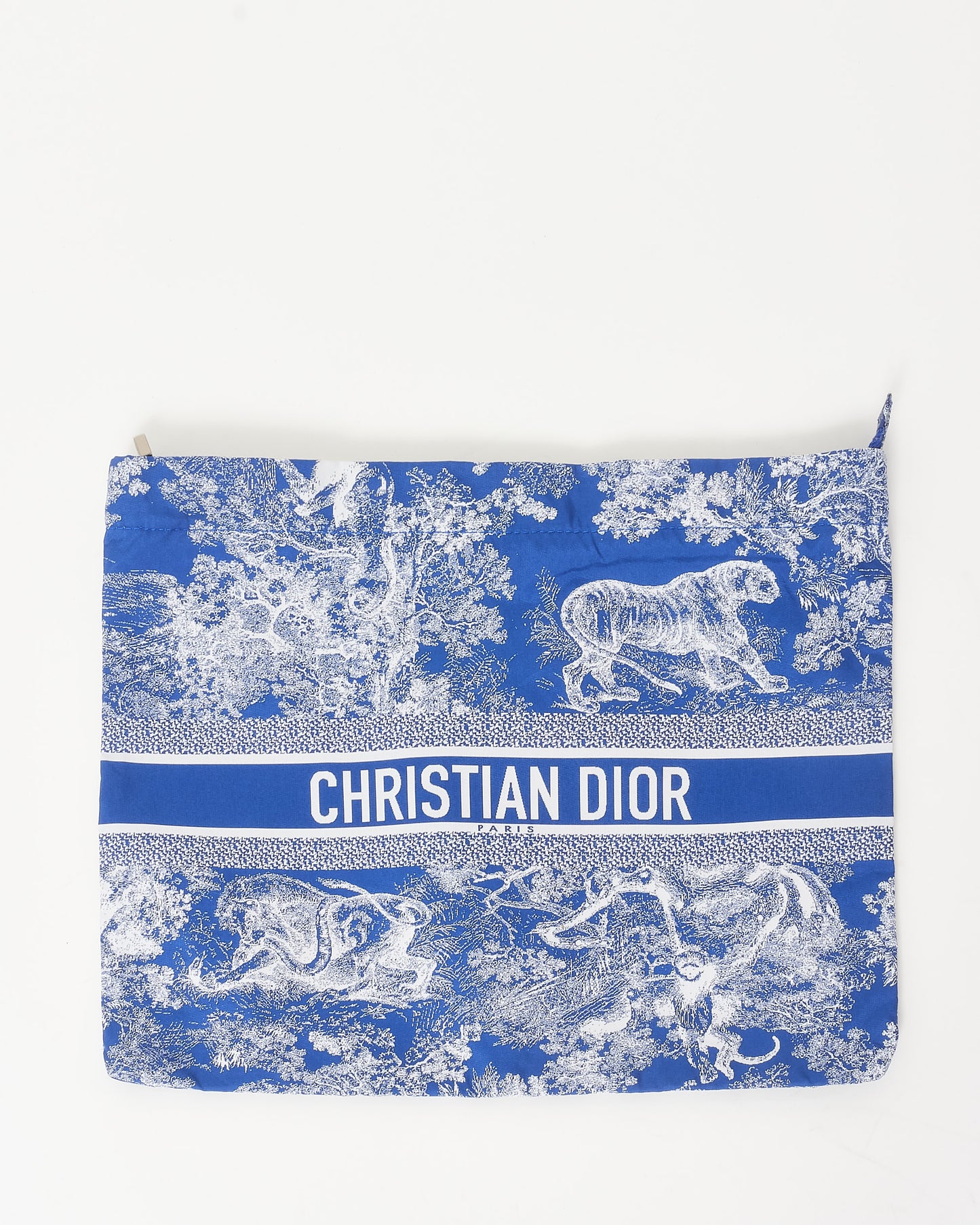 Dior Blue Toile De Jouy Logo Nylon Pouch