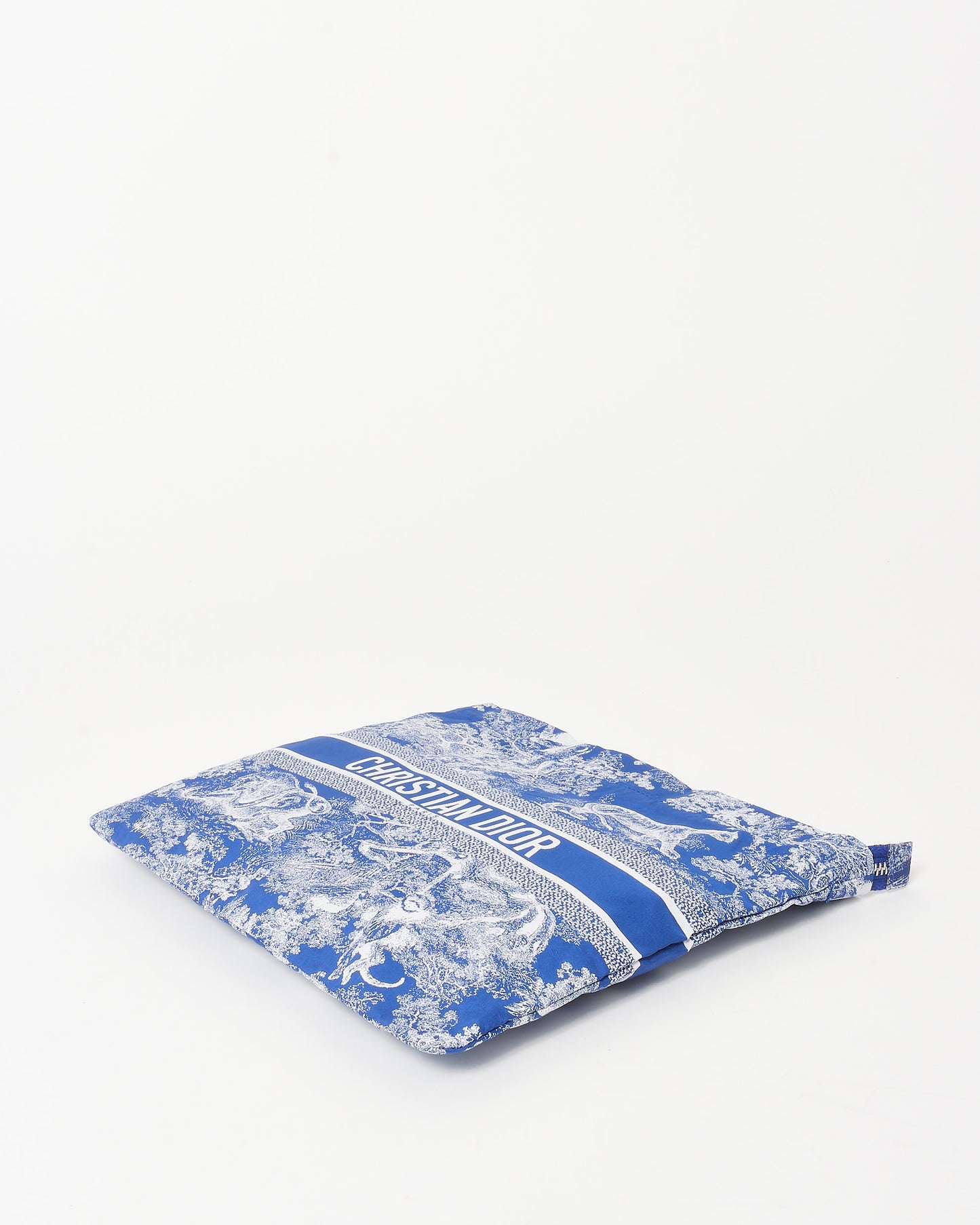 Dior Blue Toile De Jouy Logo Nylon Pouch