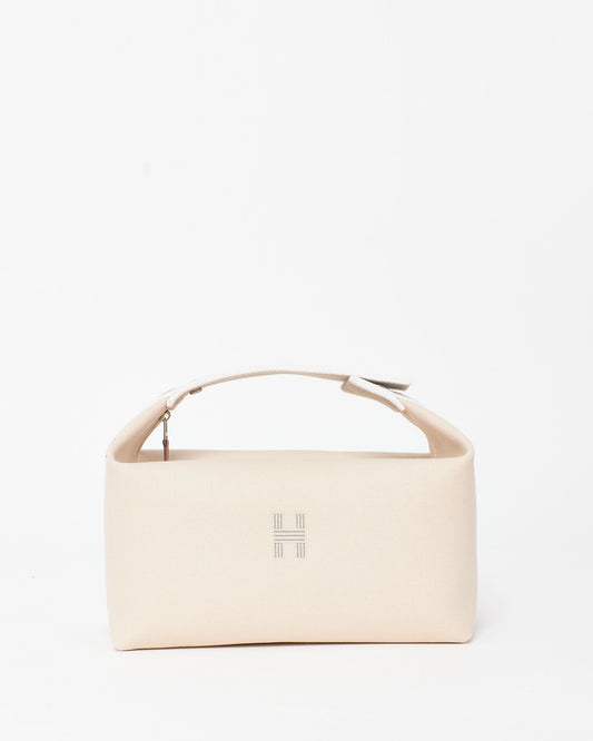 Hermès Beige Canvas Bride À Brac Case