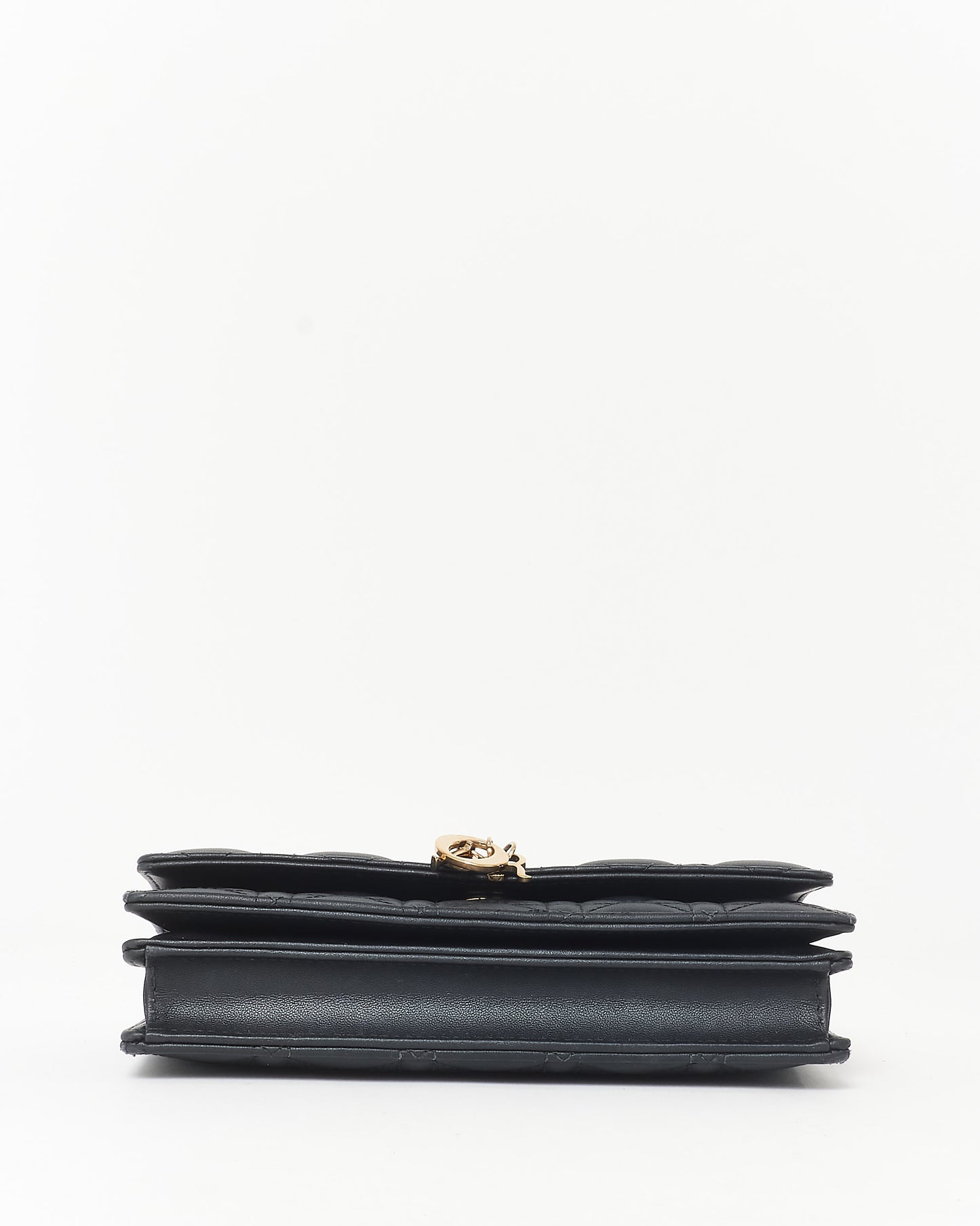 Dior Black Lambskin Leather My Dior Cannage Top Handle Bag