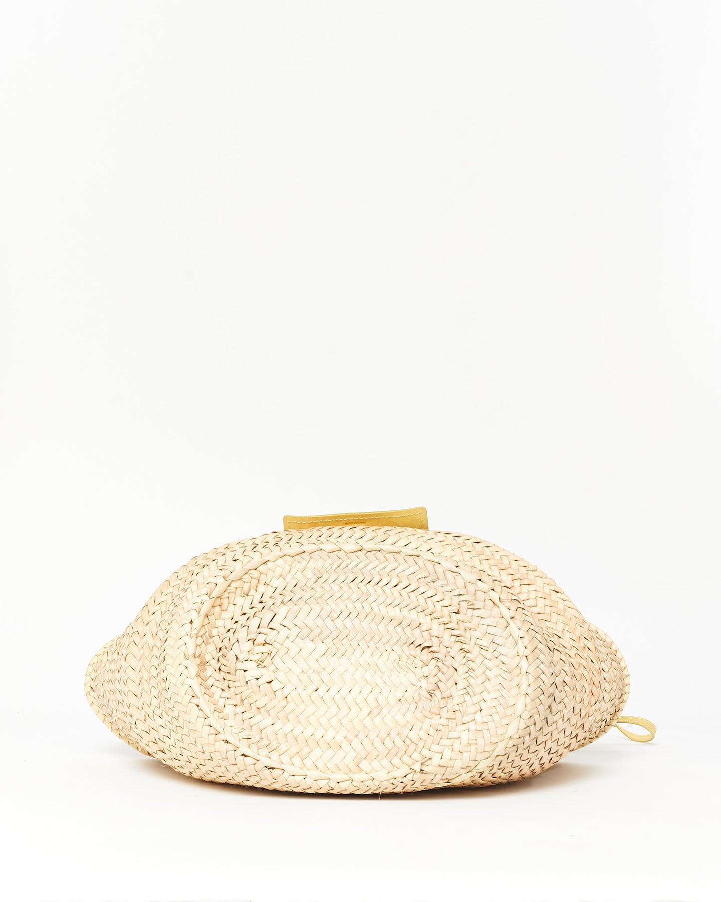 Jacquemus Beige & Yellow Straw 'Le Panier Soli' Tote