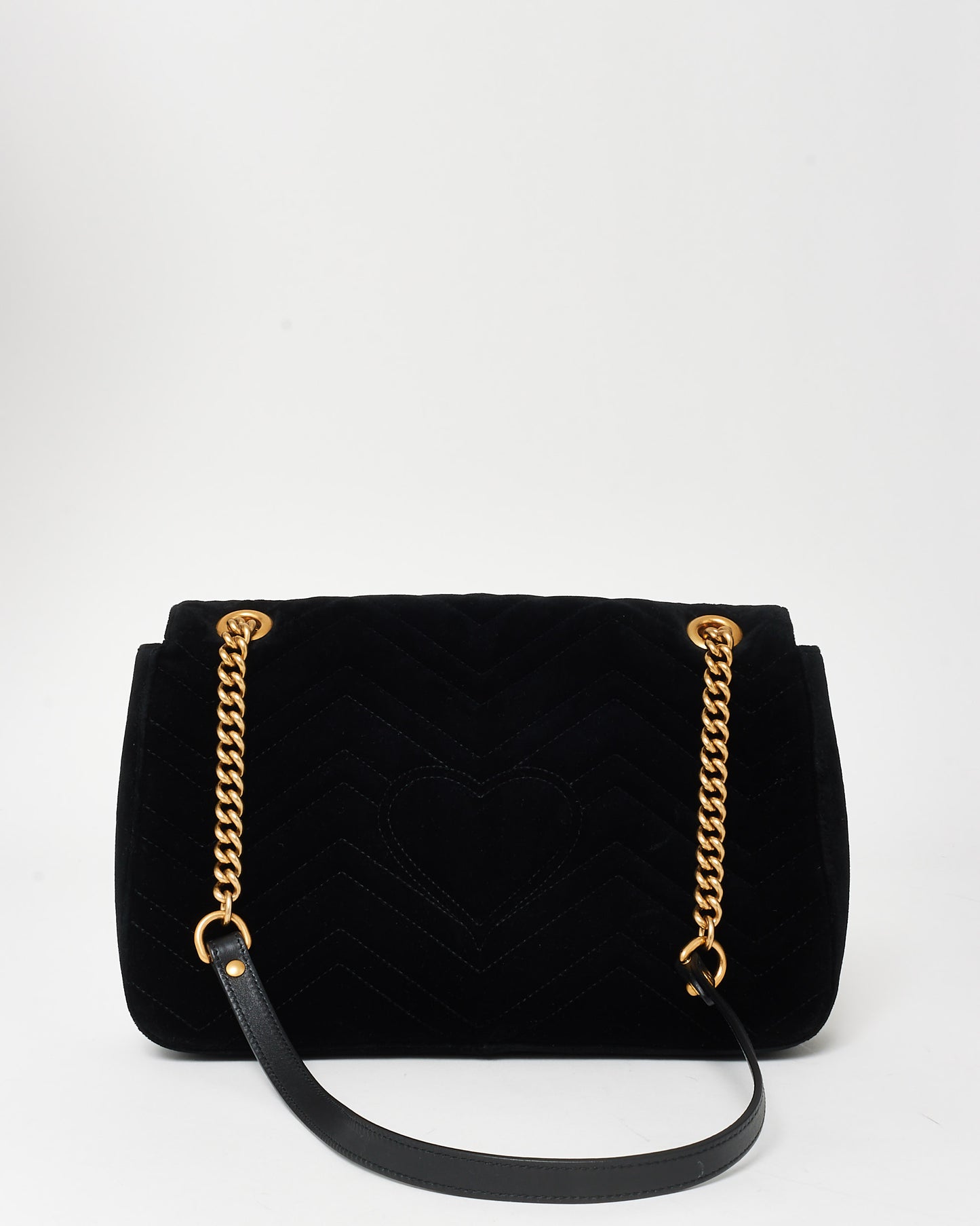 Gucci Black Velvet Marmont Embroidered & Embellished LOVED Bag