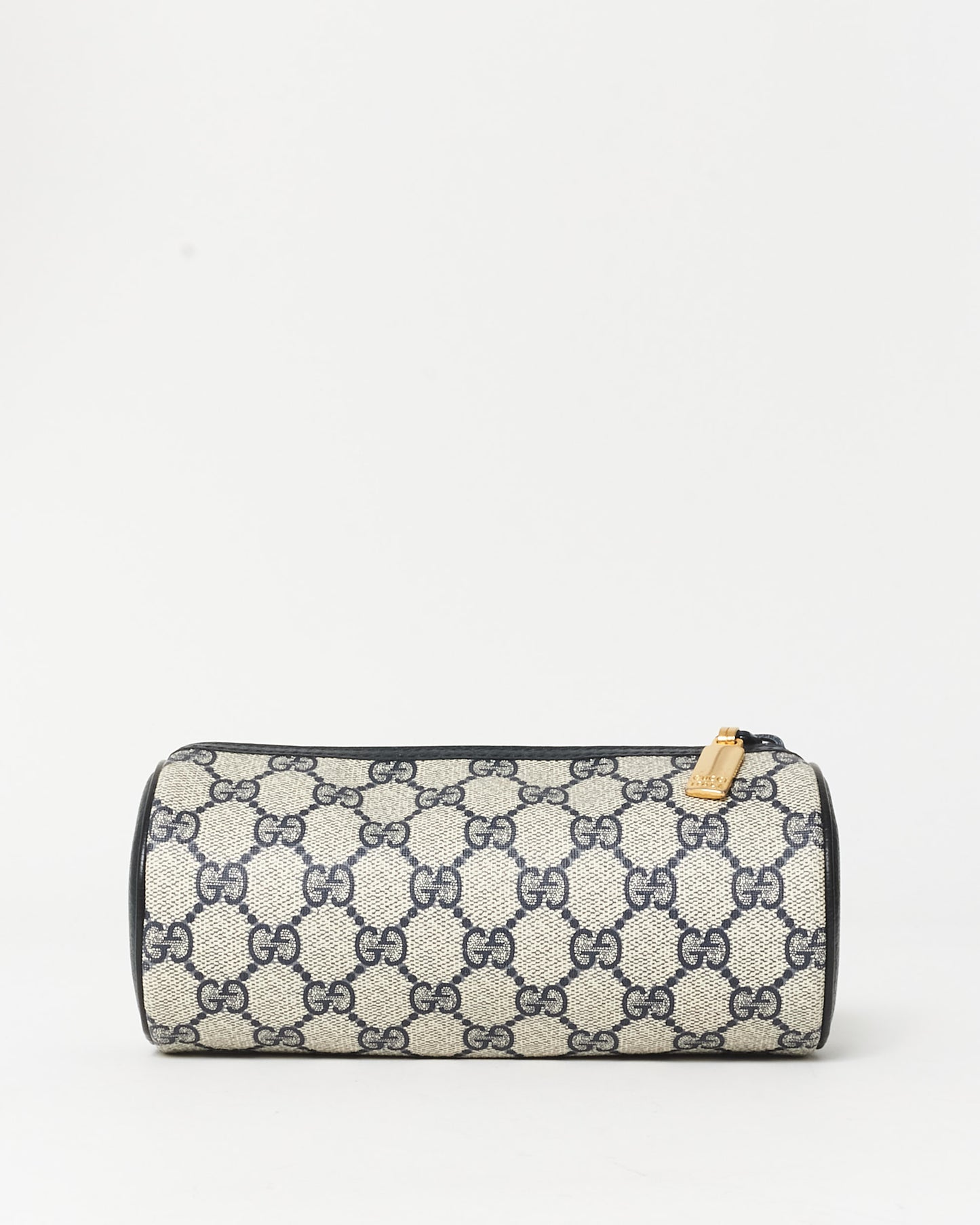 Gucci Vintage Beige & Navy Coated Canvas Cosmetic Pouch