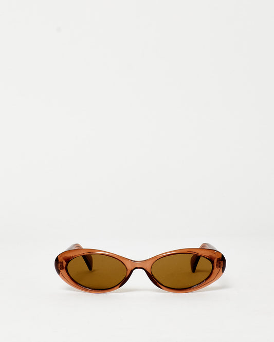 Fendi Brown Acetate Slim Oval Sunglasses MOD SL7066