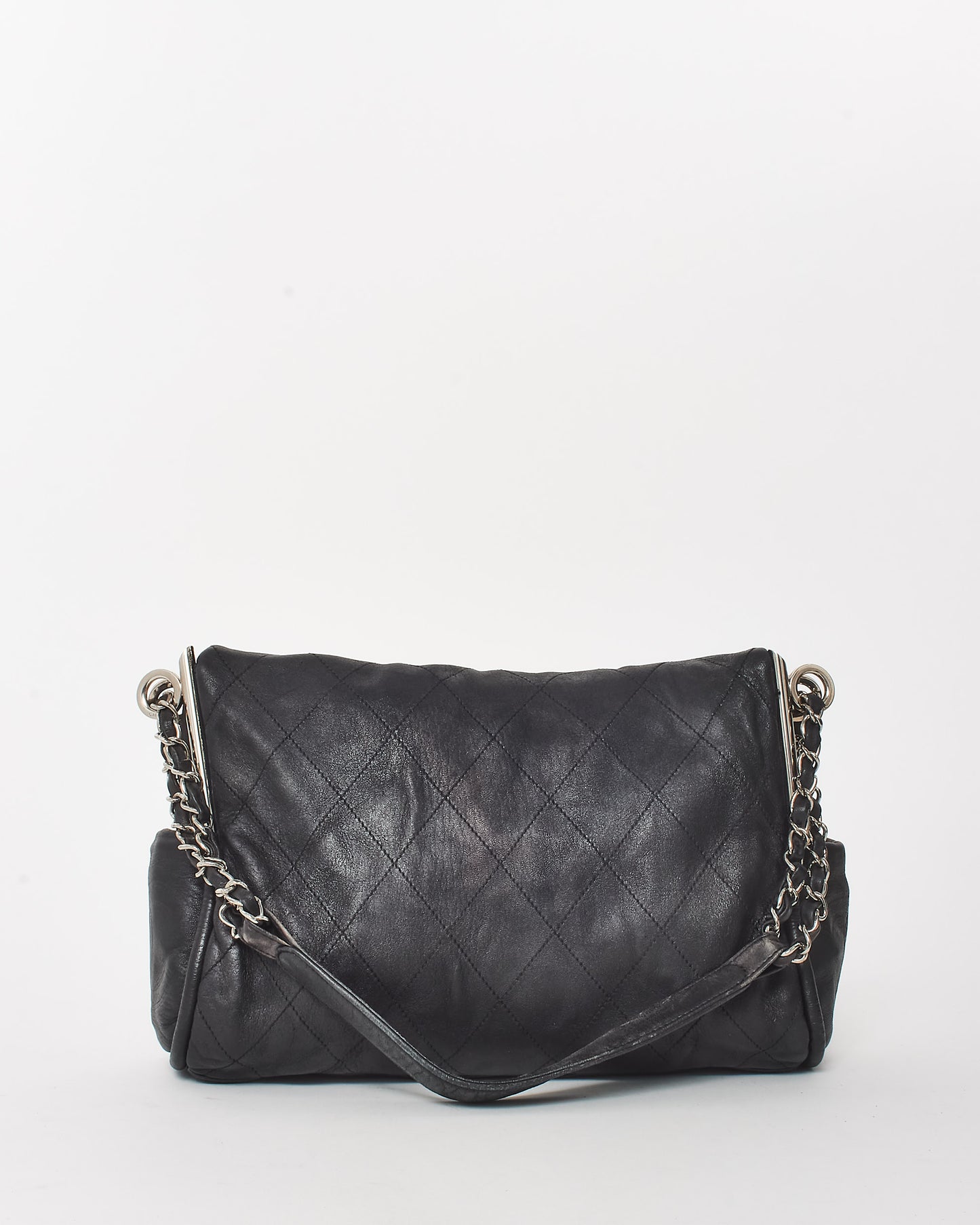 Chanel Black Leather Ultimate Soft Small Hobo Handbag