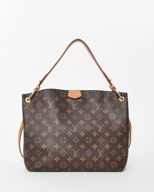 Louis Vuitton Monogram Coated Canvas Graceful PM Shoulder Bag W/Strap