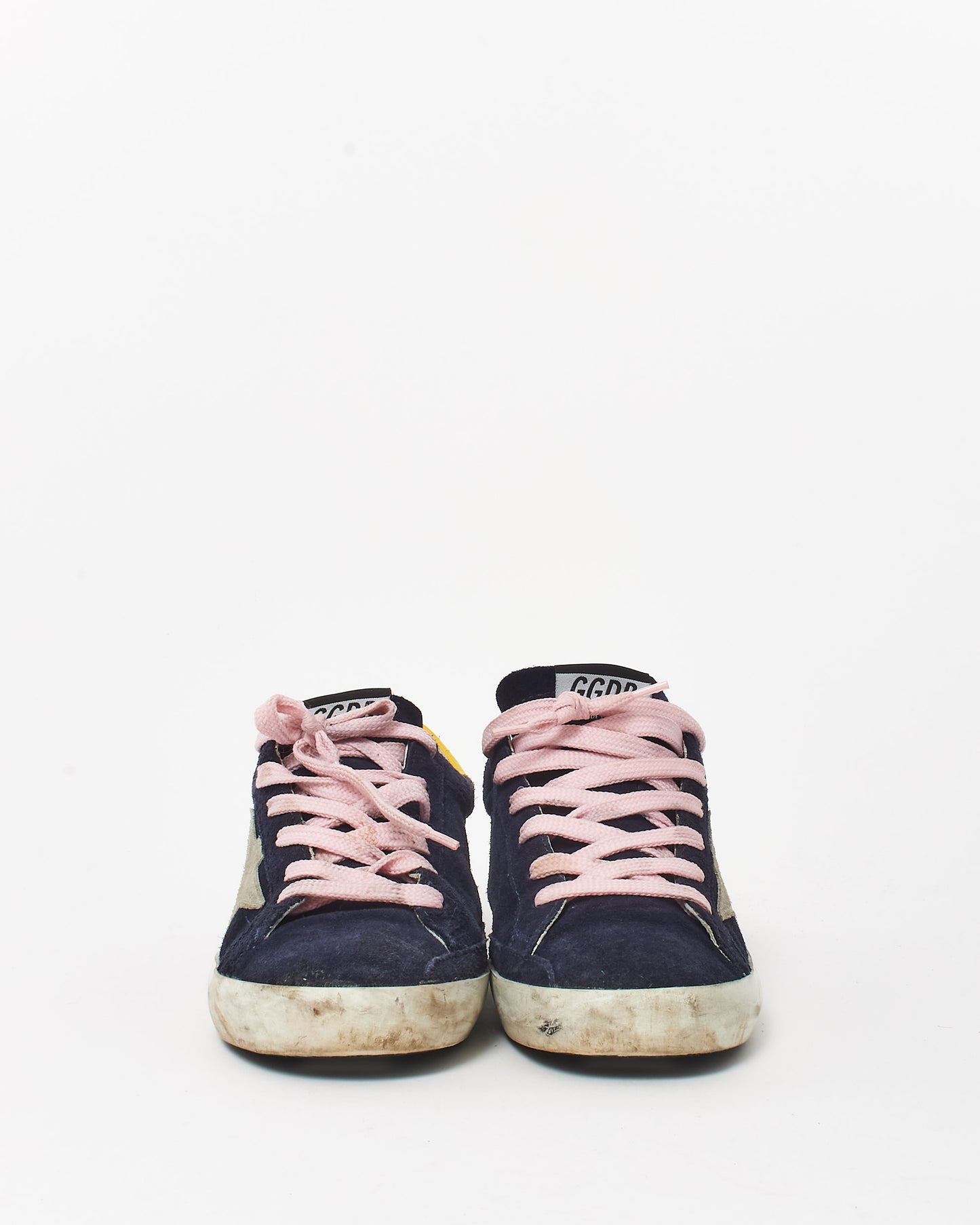 Golden Goose Navy Blue Suede Superstar Sneakers - 37