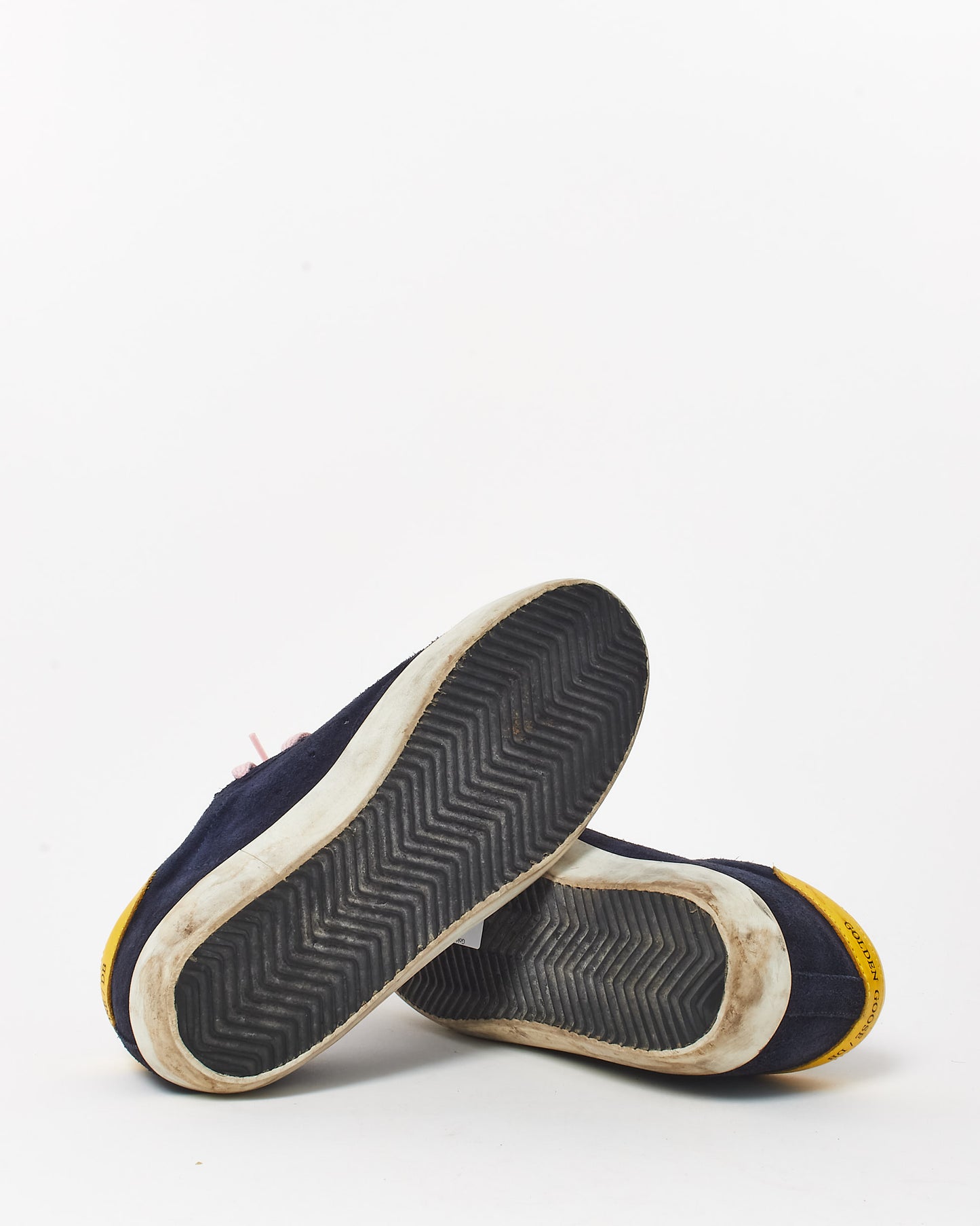 Golden Goose Navy Blue Suede Superstar Sneakers - 37