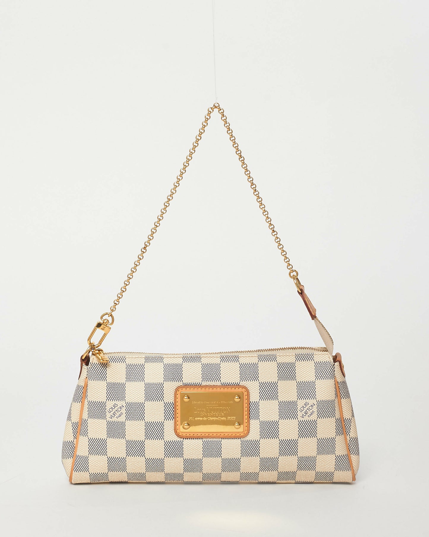 Louis Vuitton Damier Azur Coated Canvas Eva Crossbody Clutch Bag