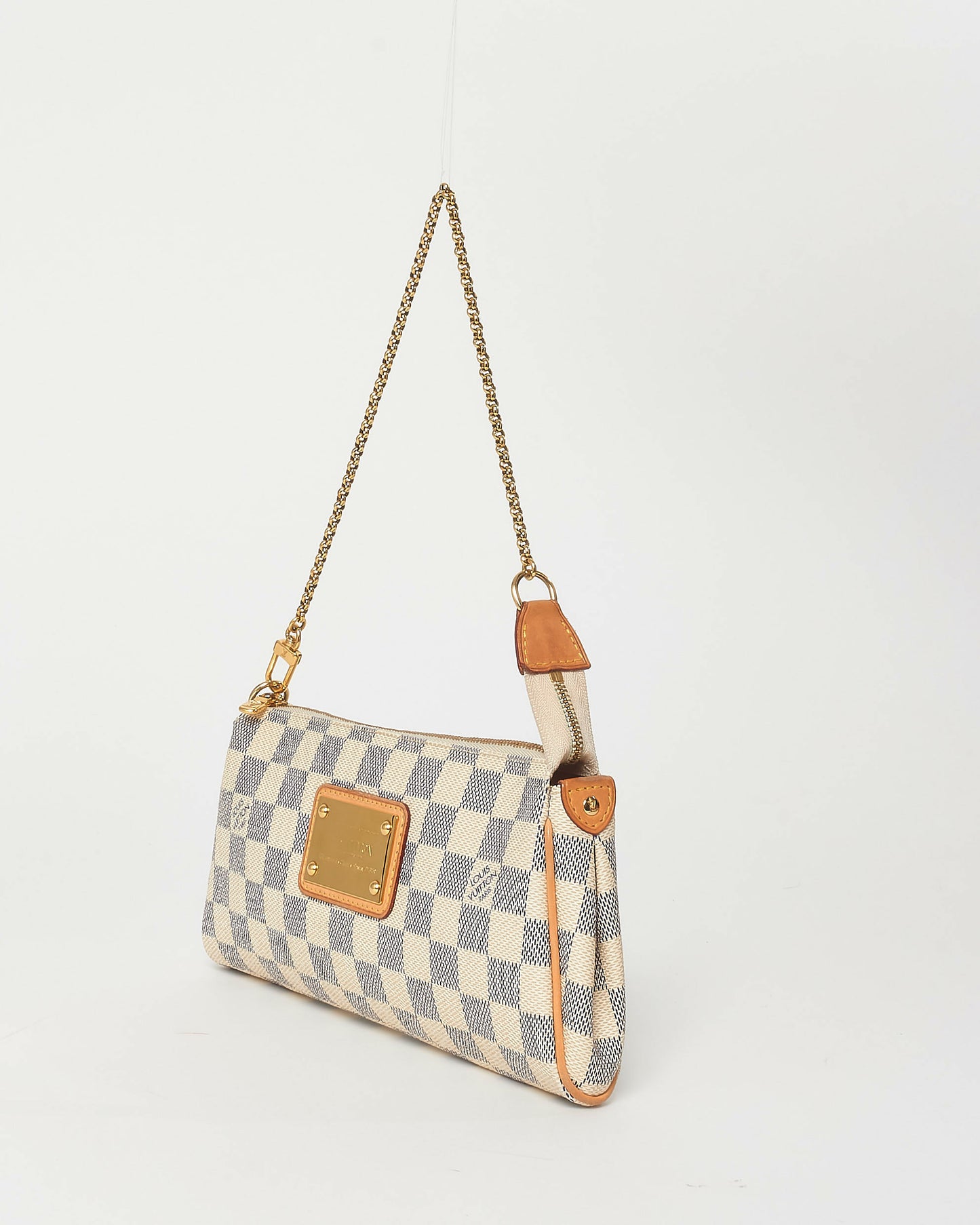 Louis Vuitton Damier Azur Coated Canvas Eva Crossbody Clutch Bag