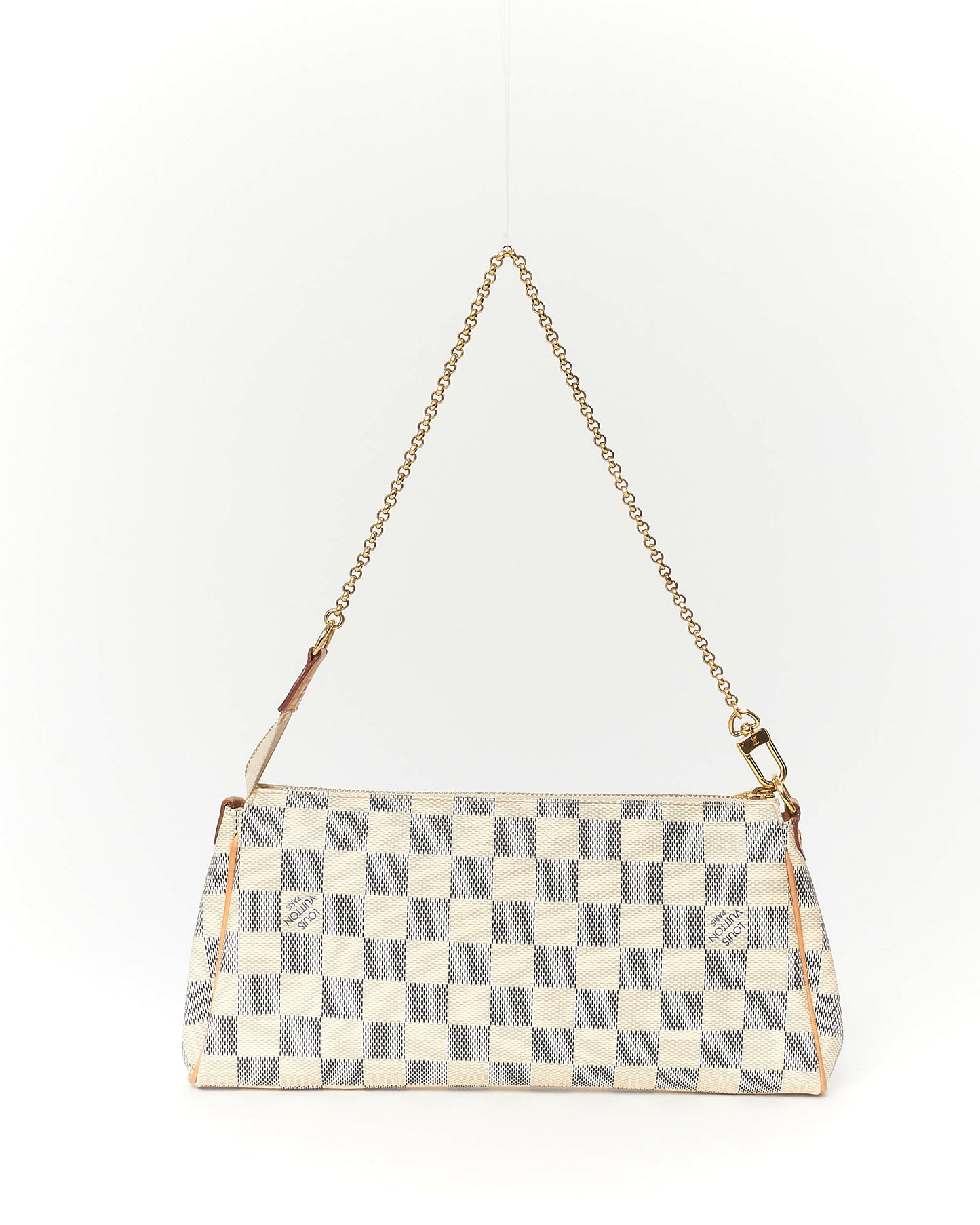 Louis Vuitton Damier Azur Coated Canvas Eva Crossbody Clutch Bag