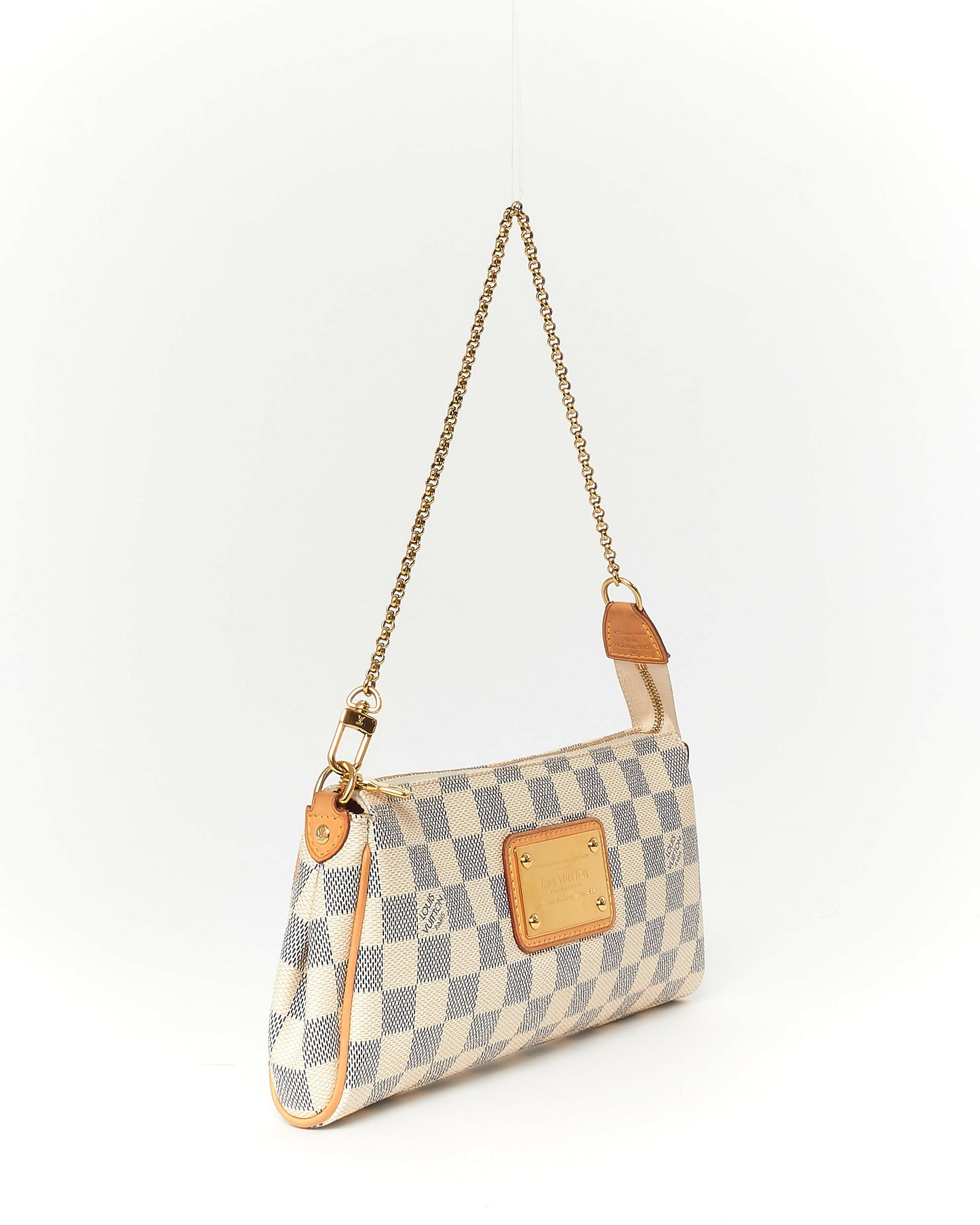 Louis Vuitton Damier Azur Coated Canvas Eva Crossbody Clutch Bag