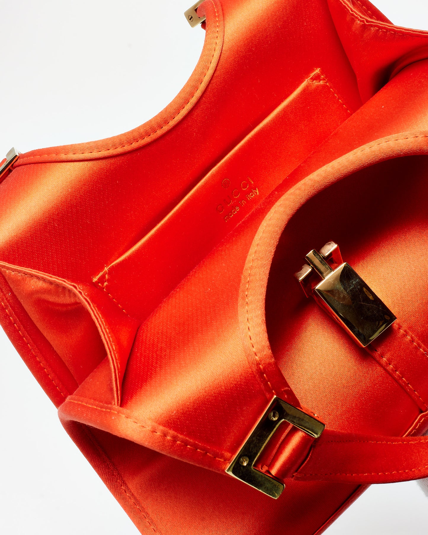 Gucci Vintage Orange Satin Mini Jackie Style Bag