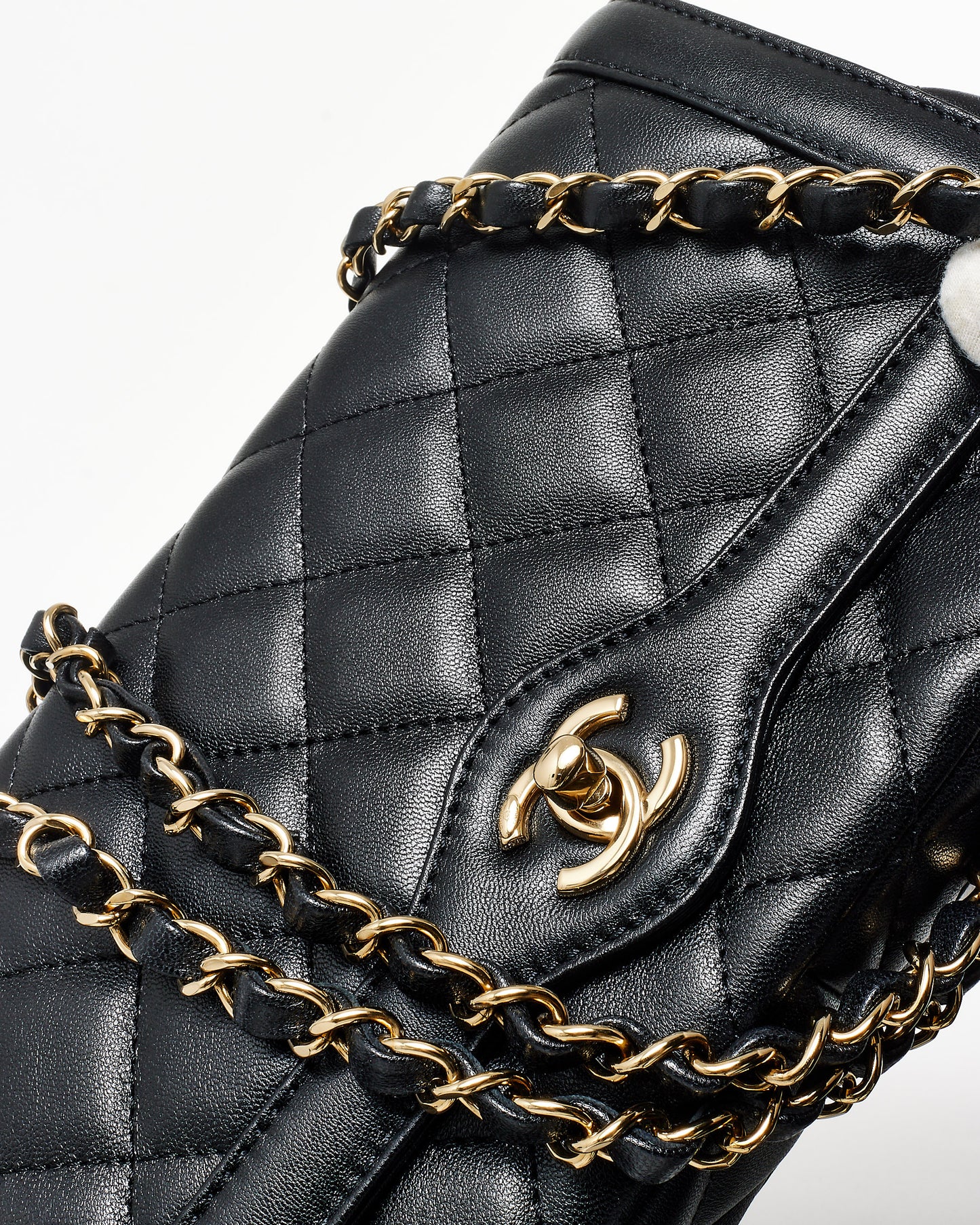 Chanel Black Leather GHW Diana Flap Bag