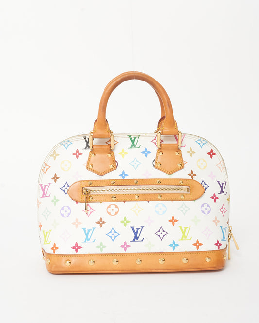 Louis Vuitton White & Multi Monogram Murakami Coated Canvas Alma PM Bag